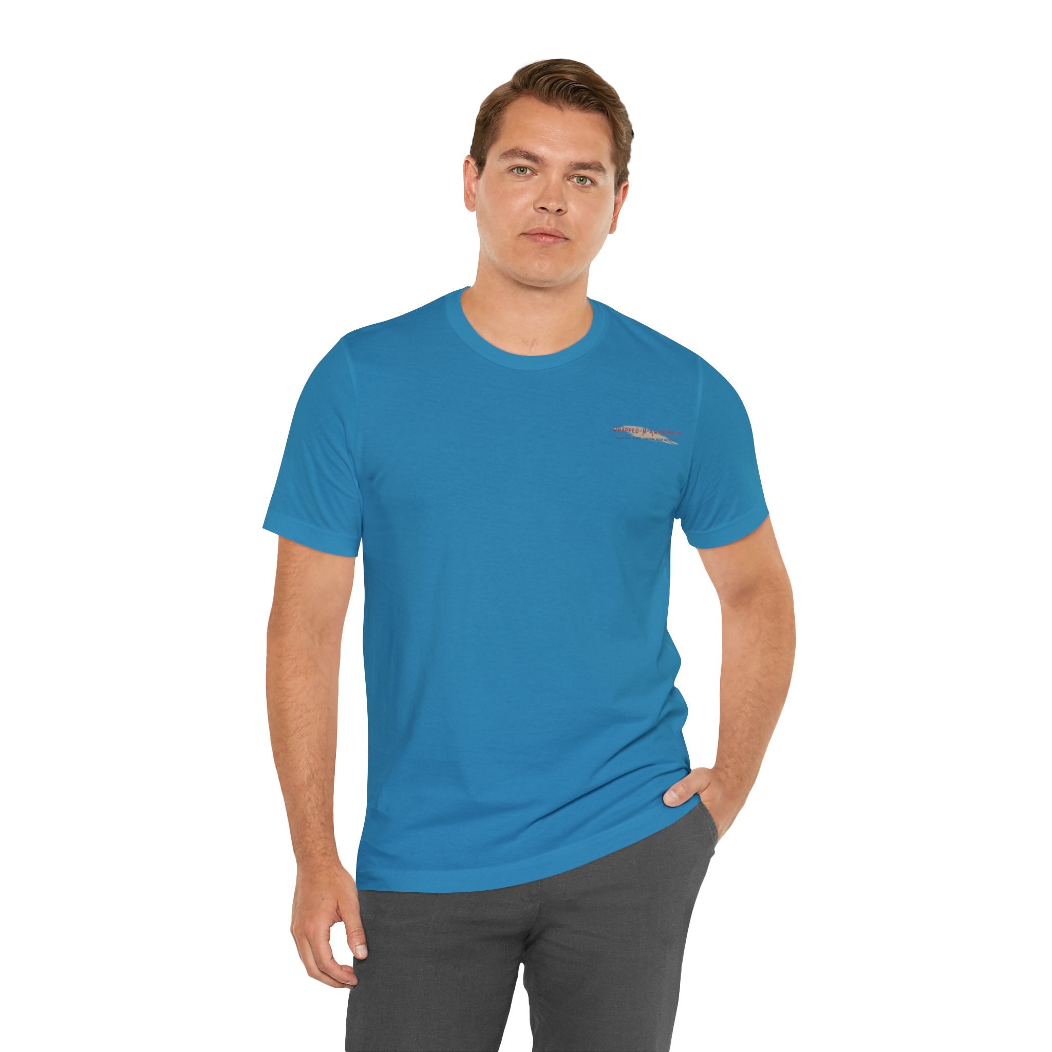 Inspire Growth Jersey Tee - Bella+Canvas 3001 Turquoise Airlume Cotton Bella+Canvas 3001 Crew Neckline Jersey Short Sleeve Lightweight Fabric Mental Health Support Retail Fit Tear-away Label Tee Unisex Tee T-Shirt 10751919116677239327_2048 Printify