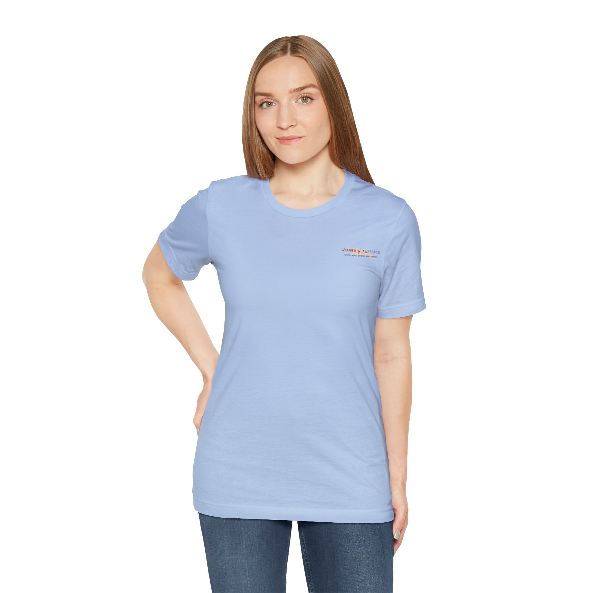 Inspire Growth Jersey Tee - Bella+Canvas 3001 Turquoise Airlume Cotton Bella+Canvas 3001 Crew Neckline Jersey Short Sleeve Lightweight Fabric Mental Health Support Retail Fit Tear-away Label Tee Unisex Tee T-Shirt 10857806899941372732_2048 Printify