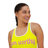 I Am Worthy Racerback: Personalized Comfort & Style White Activewear Athletic Tank Fitness Wear Racerback Racerback Tee Tank Top Women's Tank Workout Gear Yoga Tank Tank Top 11171074421625937388_2048_99ef64b8-f19f-488a-9fa3-b5674d04b042 Printify