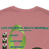 Vote 4 Mental Health Jersey Tee - Bella+Canvas 3001 Heather Mauve Classic Tee Comfortable Tee Cotton T-Shirt Graphic Tee JerseyTee Statement Shirt T-shirt Tee Unisex Apparel T-Shirt 11572440785212075746_2048 Printify