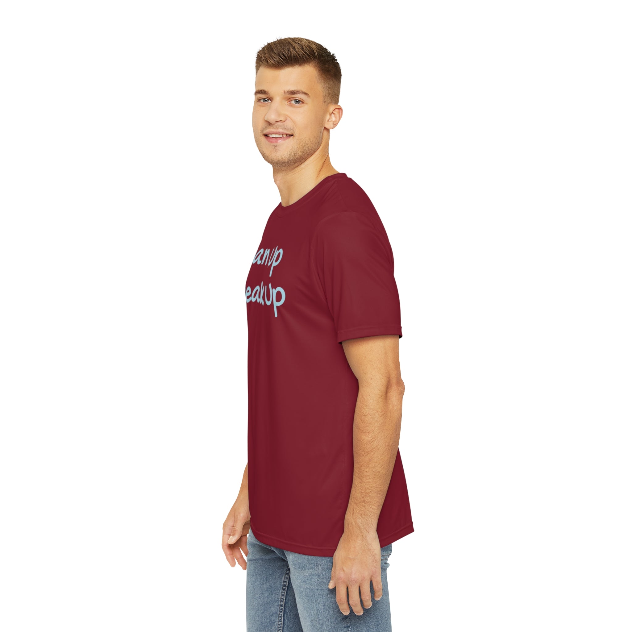 Man Up Speak Up T-shirt: Strength in Expression Athleisure Wear Mental Health Pledge Donation Polyester Style Support All Over Prints 11616485124208665055_2048 Printify
