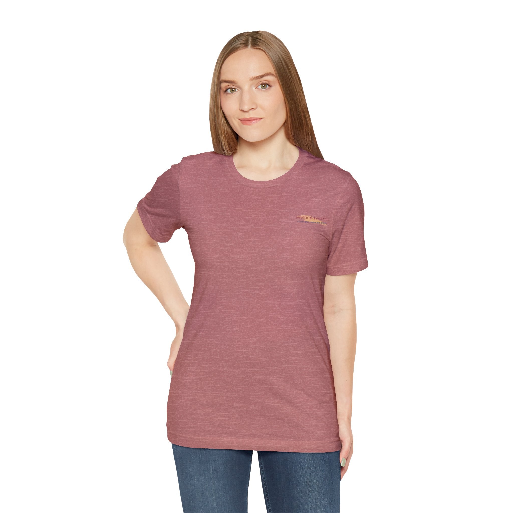 Hope Conquers Fear Jersey Tee - Bella+Canvas 3001 Heather Ice Blue Airlume Cotton Bella+Canvas 3001 Crew Neckline Jersey Short Sleeve Lightweight Fabric Mental Health Support Retail Fit Tear-away Label Tee Unisex Tee T-Shirt 11681536647402545099_2048 Printify