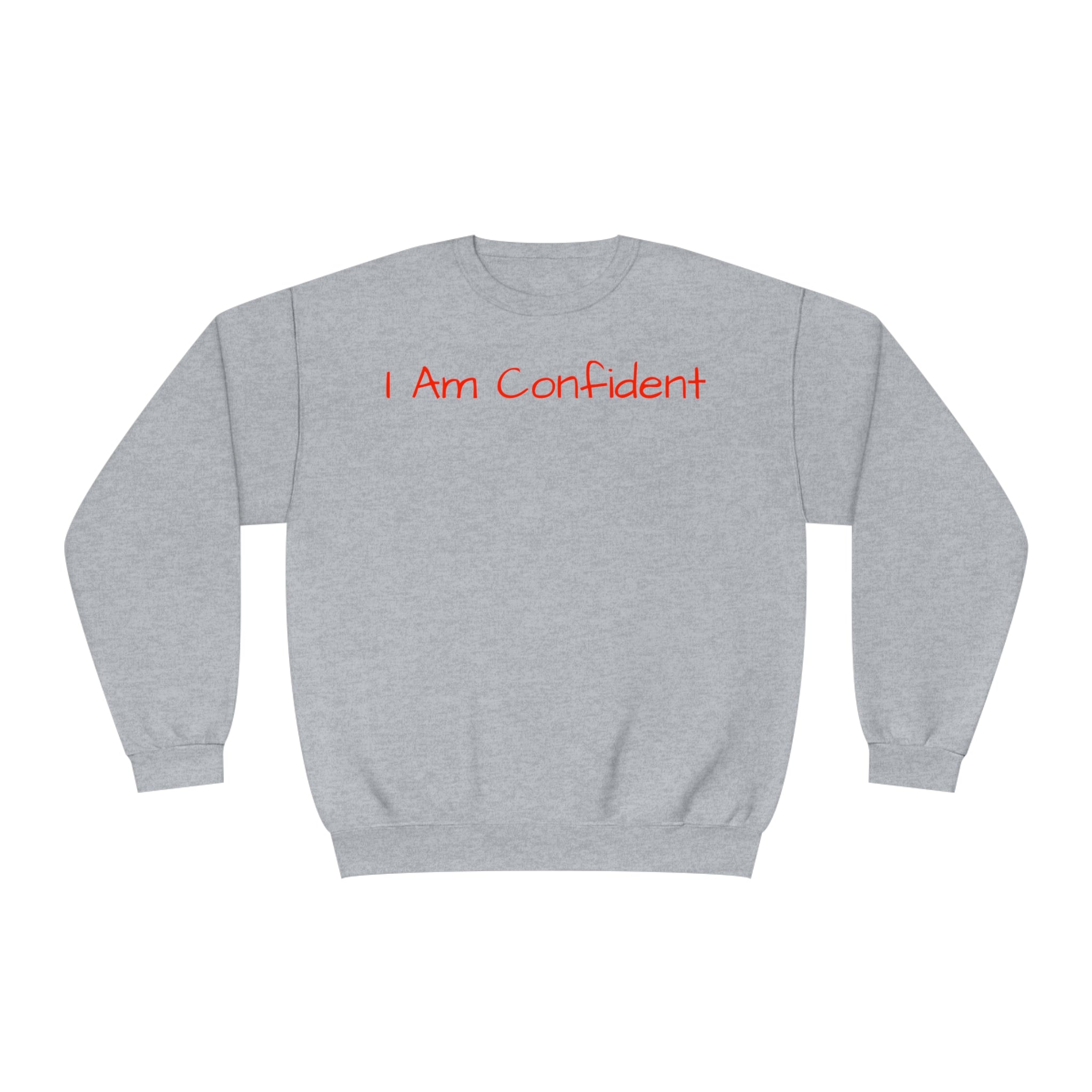 I Am Confident Fleece sweatshirt - Unleash Confidence Light Blue Comfy Sweater Cozy Sweatshirt Crewneck Sweatshirt Fleece Pullover Graphic Sweatshirt Men's Sweatshirt Streatwear Sweatshirt Warm Outerwear Women's Sweatshirt Sweatshirt 12988209548329672225_2048 Printify
