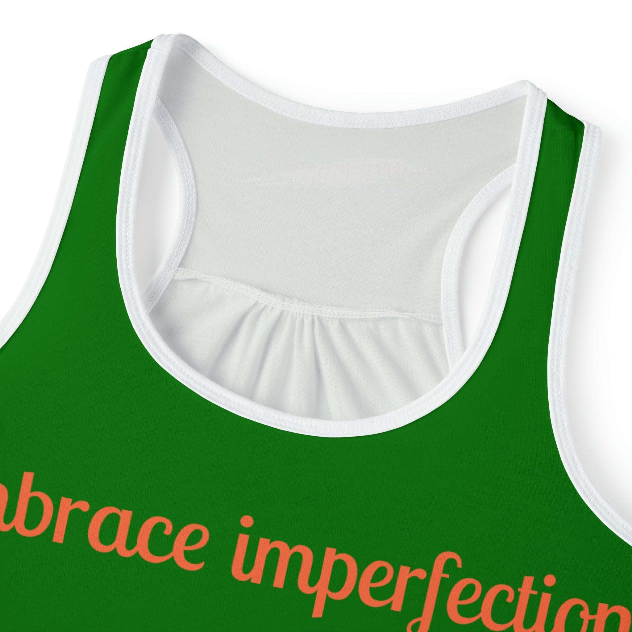 I Embrace Imperfection Racerback: Raise Awareness White Activewear Athletic Tank Fitness Wear Racerback Racerback Tee Tank Top Women's Tank Workout Gear Yoga Tank Tank Top 13079099701648138980_2048_c0f72667-3248-41cf-96ca-0ef662ab4116 Printify