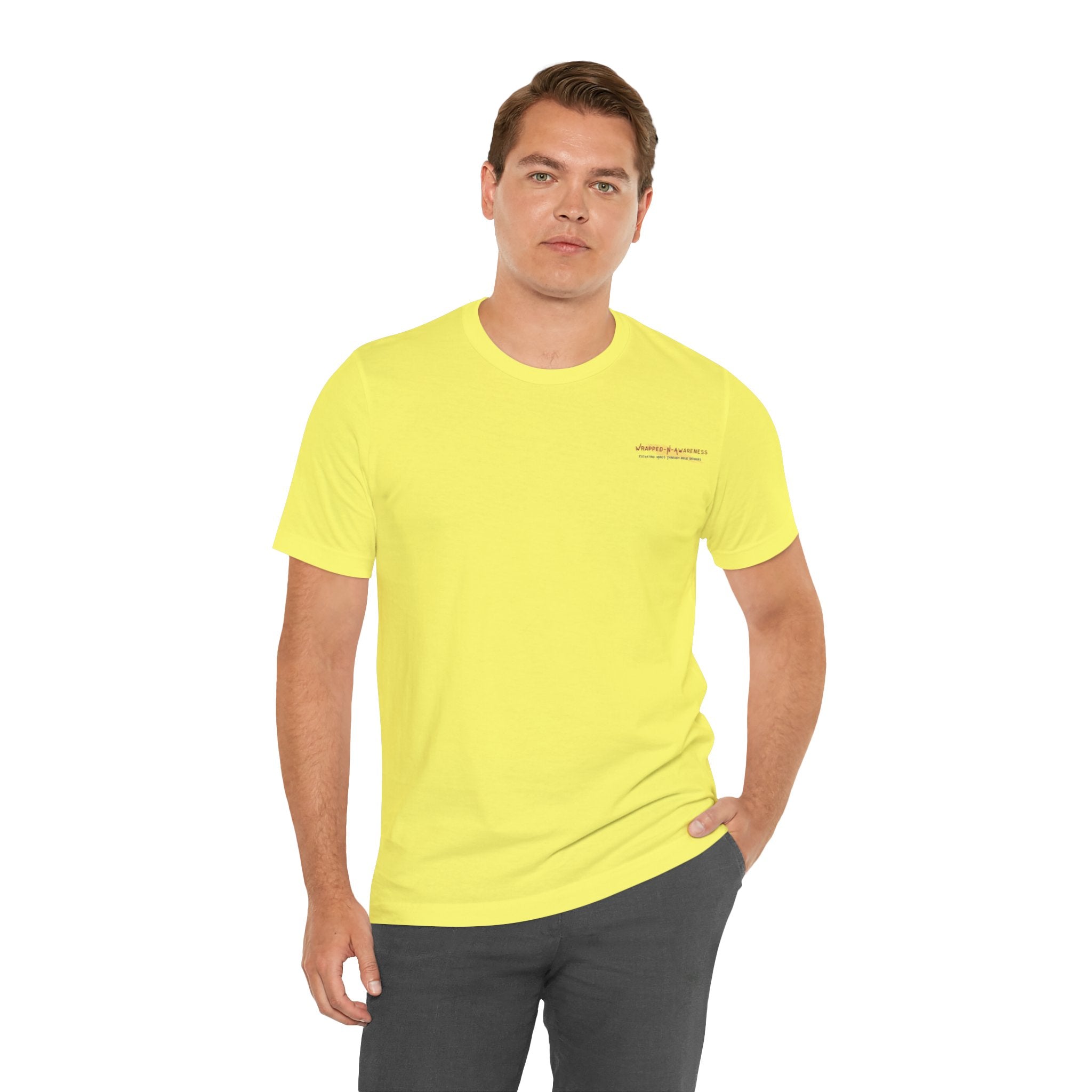 Progress Over Perfection Tee - Bella+Canvas 3001 Yellow Airlume Cotton Bella+Canvas 3001 Crew Neckline Jersey Short Sleeve Lightweight Fabric Mental Health Support Retail Fit Tear-away Label Tee Unisex Tee T-Shirt 13332667481072560653_2048 Printify