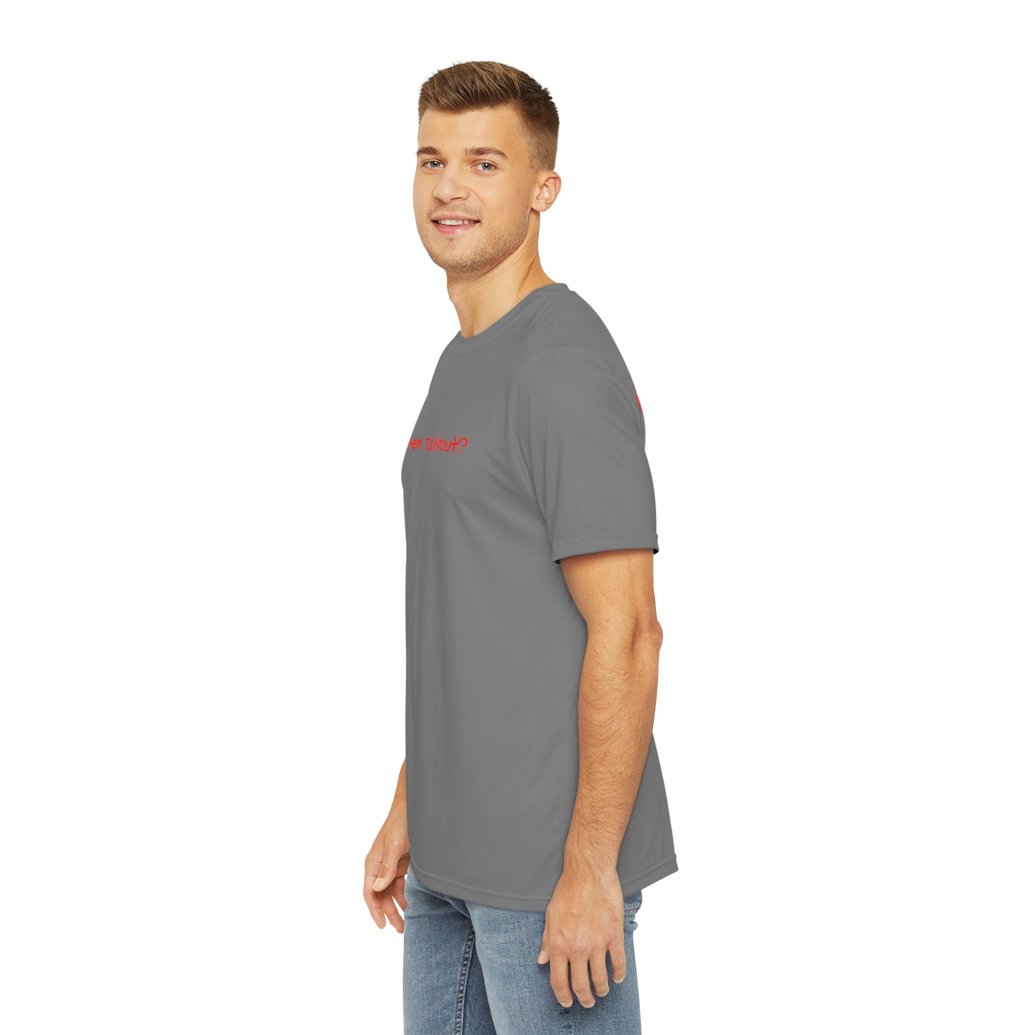 Real Men Talk About T-shirt: comfortable conversations Athleisure Wear Comfort Conversation Mental Health Pledge Donation Polyester All Over Prints 13743650142651040371_2048 Printify