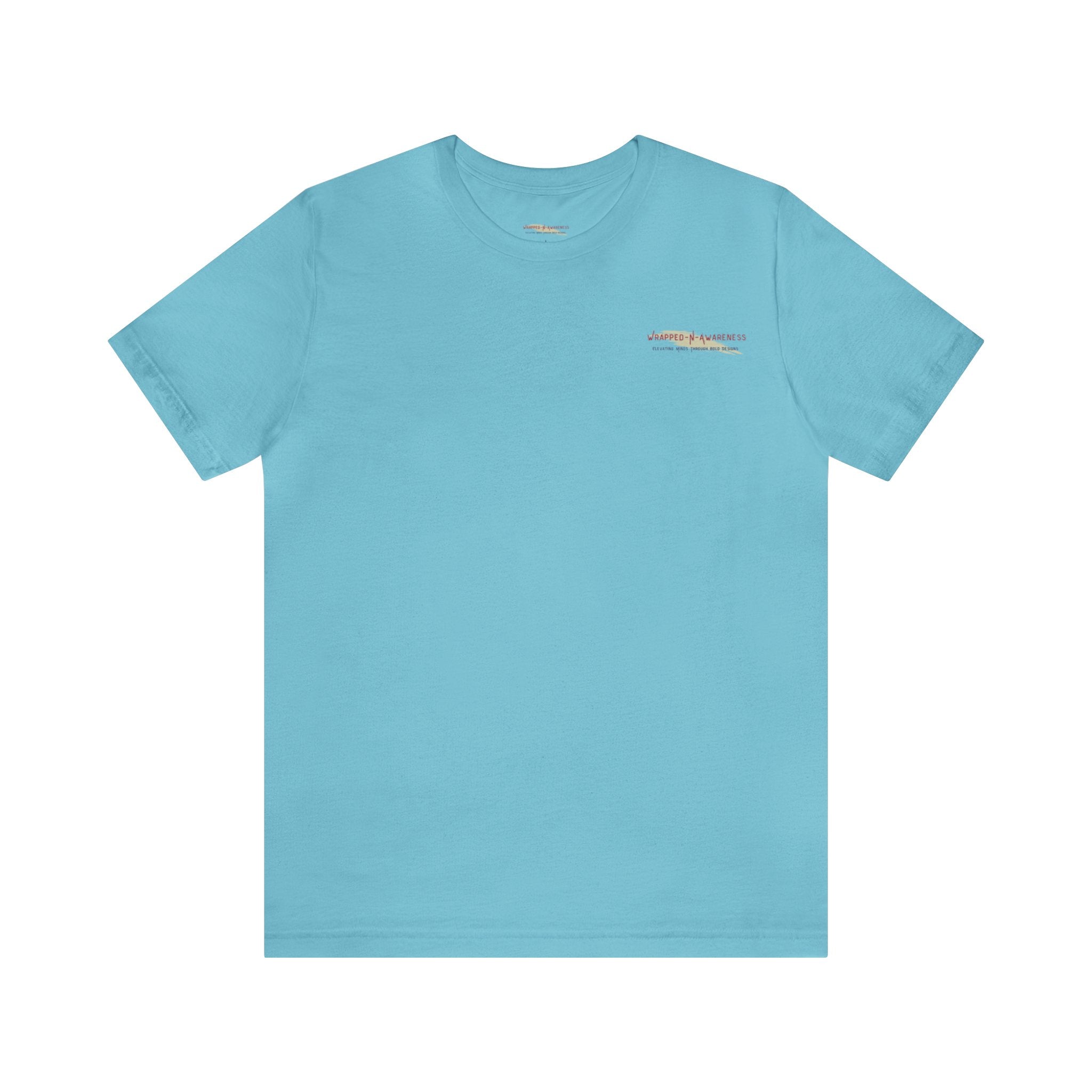 Inspire Growth Jersey Tee - Bella+Canvas 3001 Turquoise Airlume Cotton Bella+Canvas 3001 Crew Neckline Jersey Short Sleeve Lightweight Fabric Mental Health Support Retail Fit Tear-away Label Tee Unisex Tee T-Shirt 13876588137824257727_2048 Printify