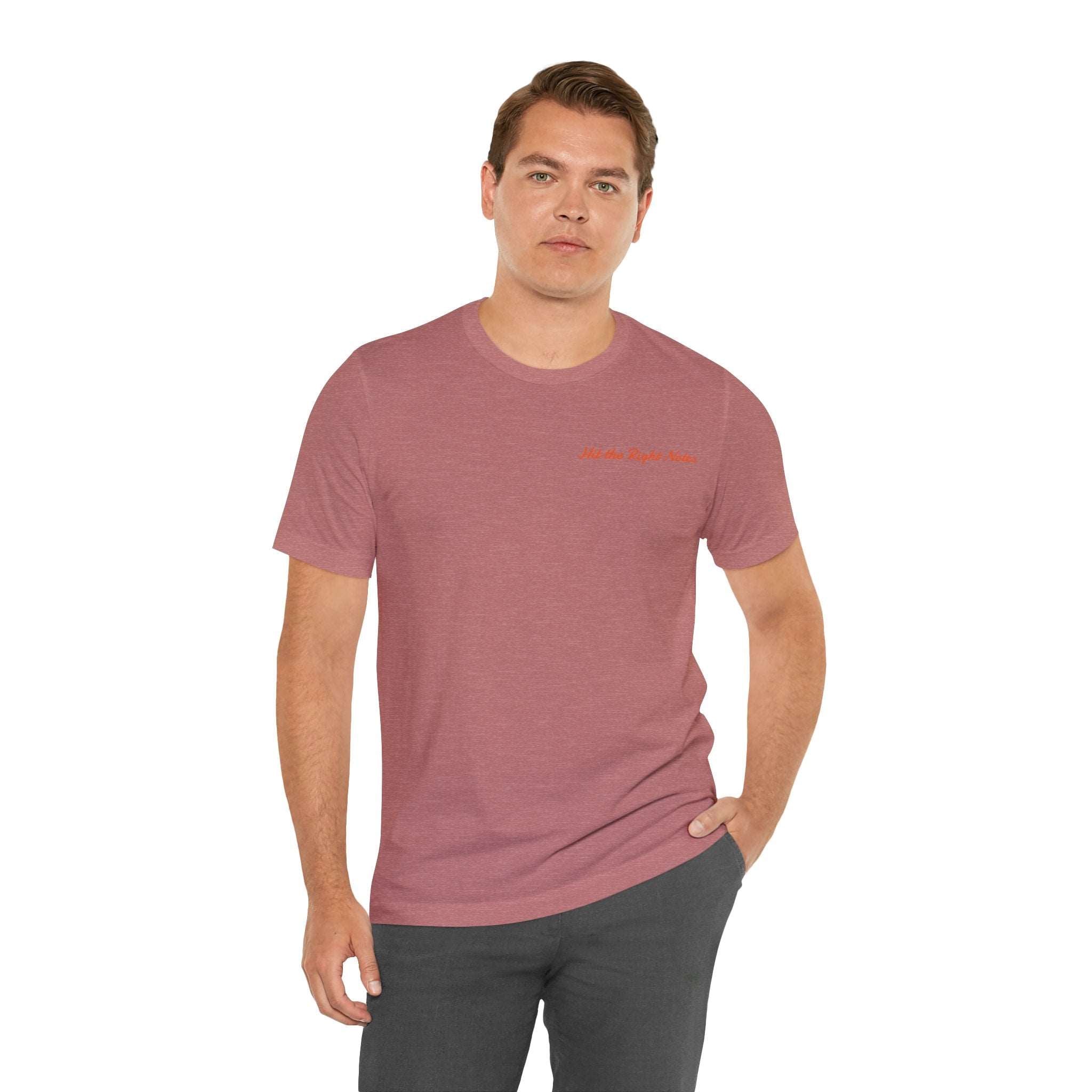 Hit the Right Notes Jersey Tee - Bella+Canvas 3001 Heather Mauve Classic Tee Comfortable Tee Cotton T-Shirt Graphic Tee JerseyTee Statement Shirt T-shirt Tee Unisex Apparel T-Shirt 13913236860294582100_2048_4d08399f-42c0-45ca-895f-4933cdce346a Printify
