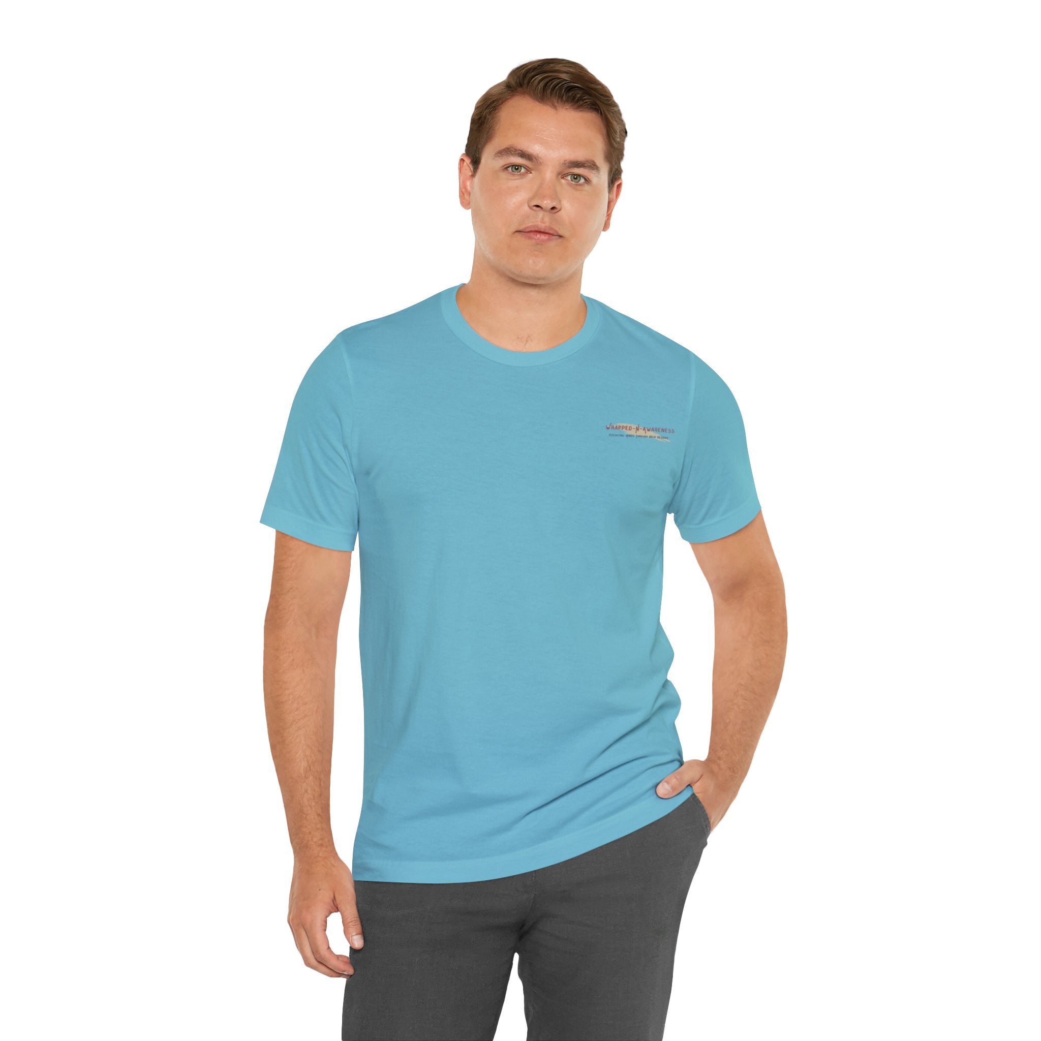Mindfulness Heals Wounds Tee - Bella+Canvas 3001 Turquoise Airlume Cotton Bella+Canvas 3001 Crew Neckline Jersey Short Sleeve Lightweight Fabric Mental Health Support Retail Fit Tear-away Label Tee Unisex Tee T-Shirt 14216648860065183854_2048 Printify