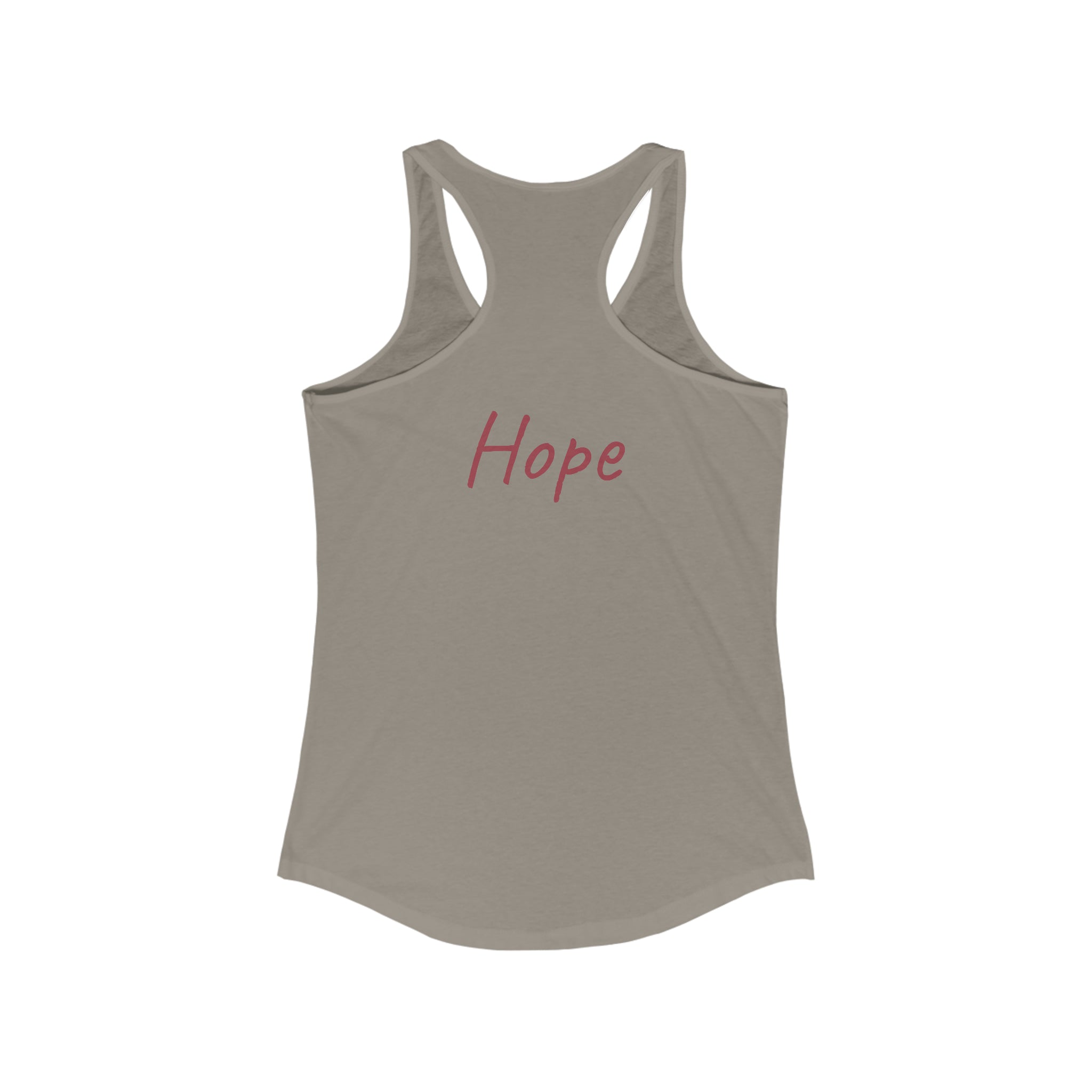 Hope Tank Top: Join the Movement! Solid Warm Gray Activewear Athletic Tank Gym Clothes Performance Tank Racerback Sleeveless Top Sporty Apparel Tank Top Women's Tank Workout Gear Yoga Tank Tank Top 14267819847860474366_2048 Printify