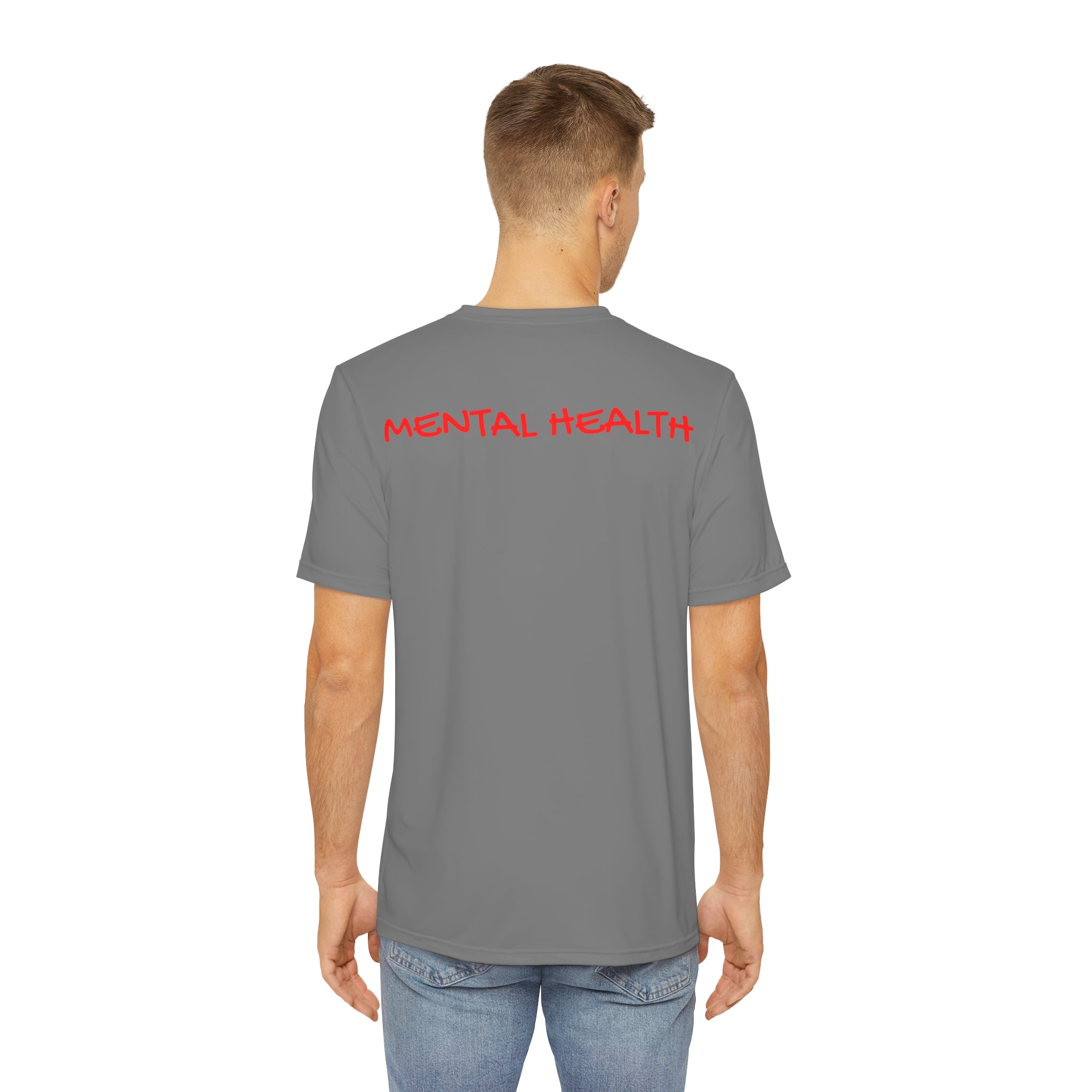 Real Men Talk About T-shirt: comfortable conversations Athleisure Wear Comfort Conversation Mental Health Pledge Donation Polyester All Over Prints 14318350249615561614_2048 Printify