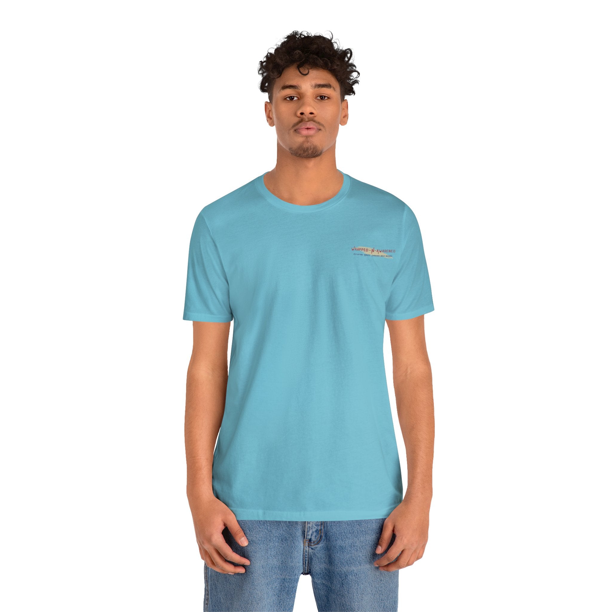 Inspire Growth Jersey Tee - Bella+Canvas 3001 Turquoise Airlume Cotton Bella+Canvas 3001 Crew Neckline Jersey Short Sleeve Lightweight Fabric Mental Health Support Retail Fit Tear-away Label Tee Unisex Tee T-Shirt 14541339511137129657_2048 Printify