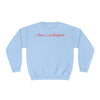 I Am Confident Fleece sweatshirt - Unleash Confidence Light Blue Comfy Sweater Cozy Sweatshirt Crewneck Sweatshirt Fleece Pullover Graphic Sweatshirt Men's Sweatshirt Streatwear Sweatshirt Warm Outerwear Women's Sweatshirt Sweatshirt 14567675529555782227_2048 Printify