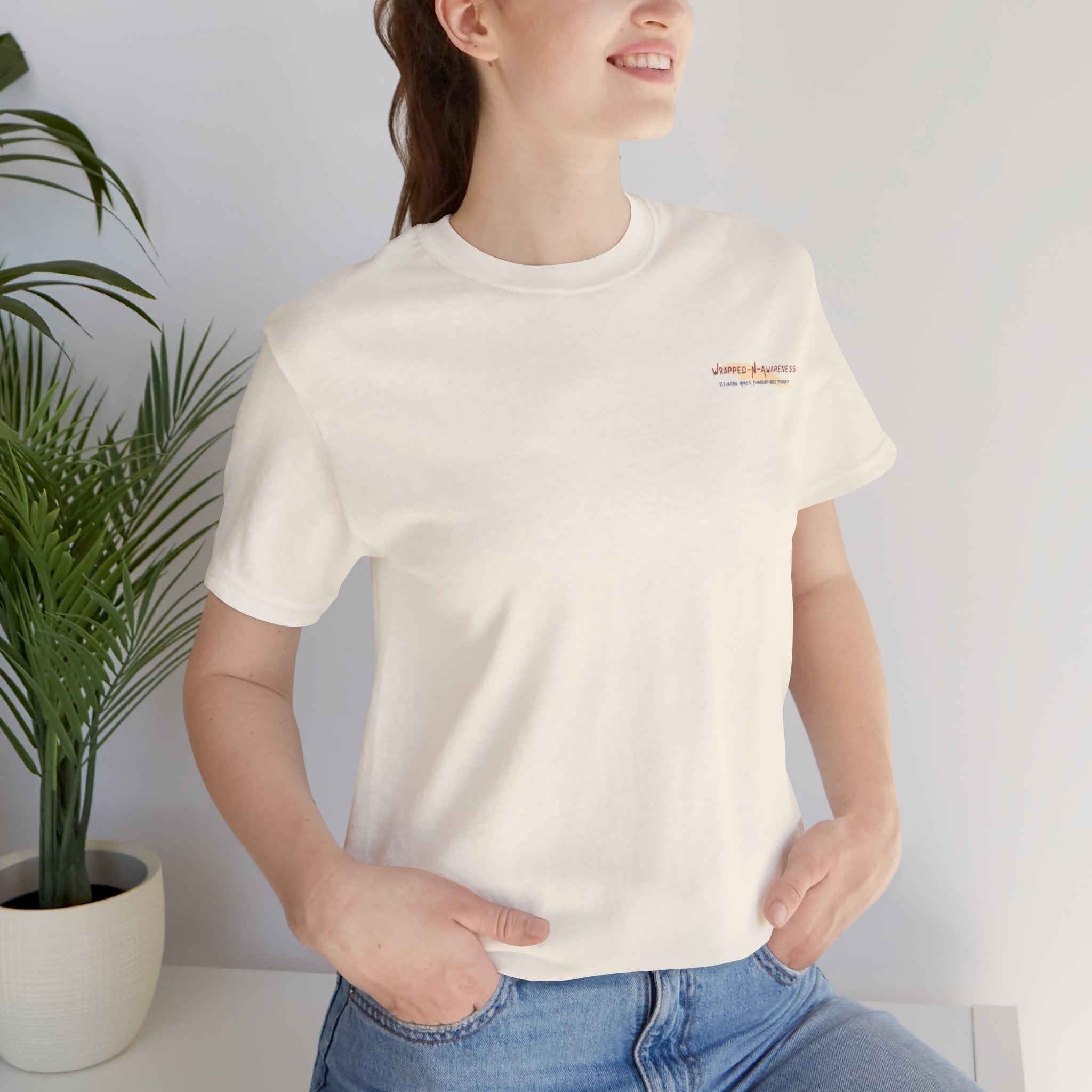 You Are Enough Short Sleeve Tee Bella+Canvas 3001 Heather Mauve Airlume Cotton Bella+Canvas 3001 Crew Neckline Jersey Short Sleeve Lightweight Fabric Mental Health Support Retail Fit Tear-away Label Tee Unisex Tee T-Shirt 14996922546181001247_2048 Printify