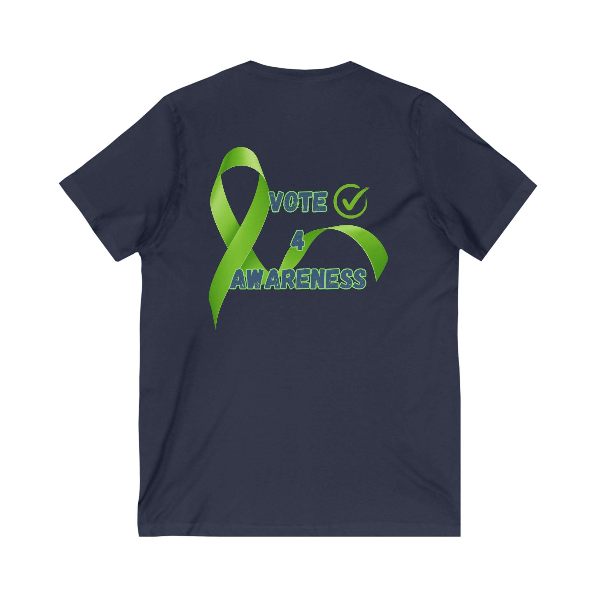 Vote 4 Awareness V-Neck T-Shirt Navy Basic T-Shirt Casual Shirt Classic Tee Comfortable Tee Cotton T-Shirt Everyday Wear Graphic Tee Statement Shirt T-shirt Tee Collection Tee for all Tee for Men Tee for Women Unisex Apparel Vintage Tee V-neck 1520594715978780585_2048 Printify