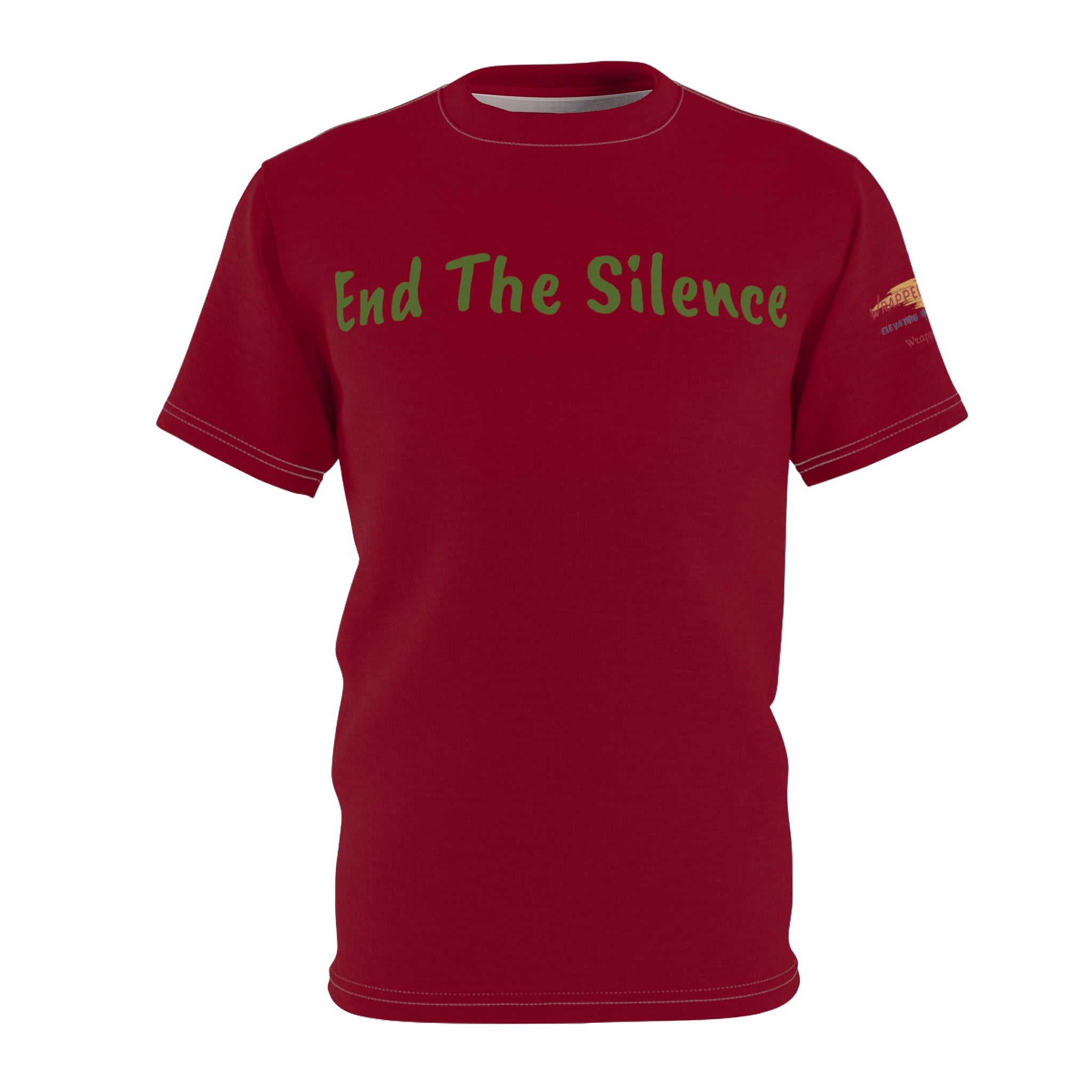 End the Silence - Unisex Cut & Sew Tee White stitching 4 oz. Athleisure Wear Comfort Conversation Cut & Sew Donation Initiative Mental Health Polyester Silence Tee Unisex All Over Prints 16273318403360387512_2048 Printify