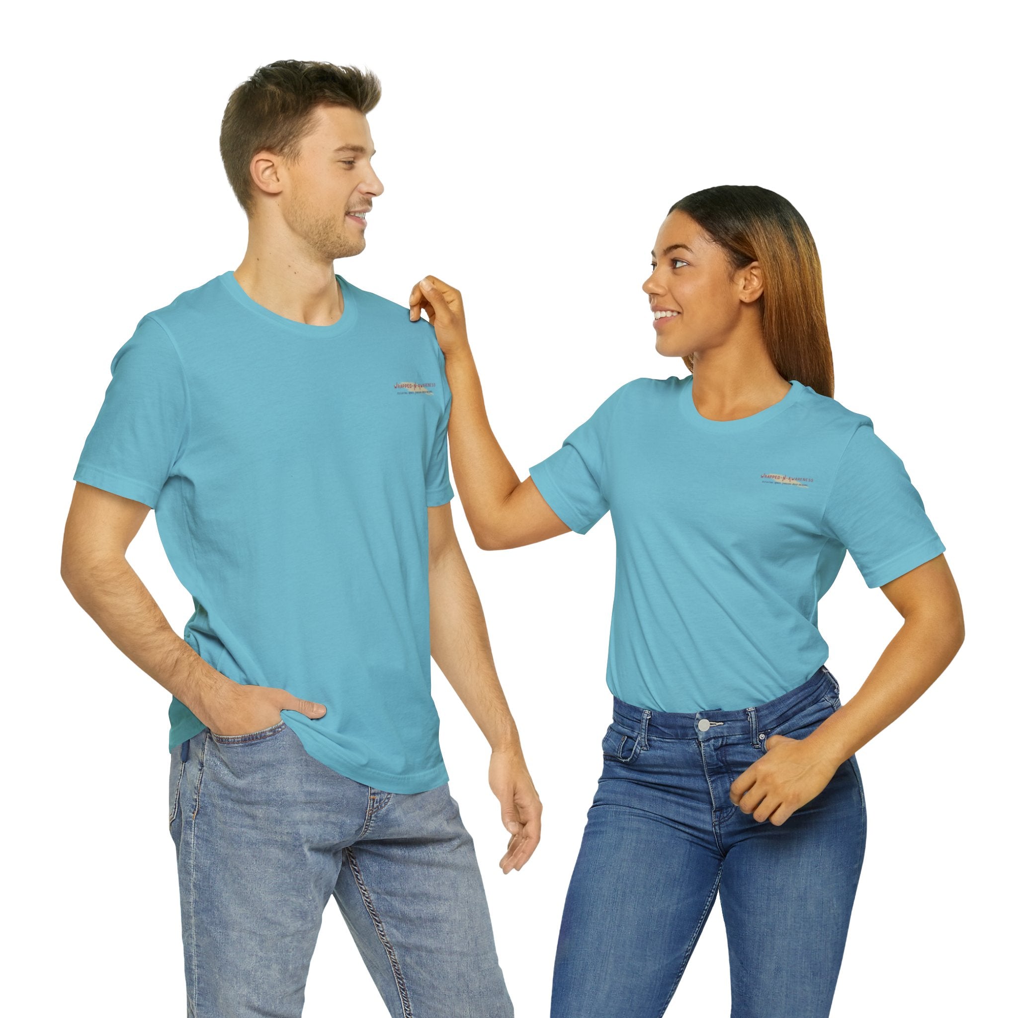 Mindfulness Heals Wounds Tee - Bella+Canvas 3001 Turquoise Airlume Cotton Bella+Canvas 3001 Crew Neckline Jersey Short Sleeve Lightweight Fabric Mental Health Support Retail Fit Tear-away Label Tee Unisex Tee T-Shirt 18002876130549031812_2048 Printify