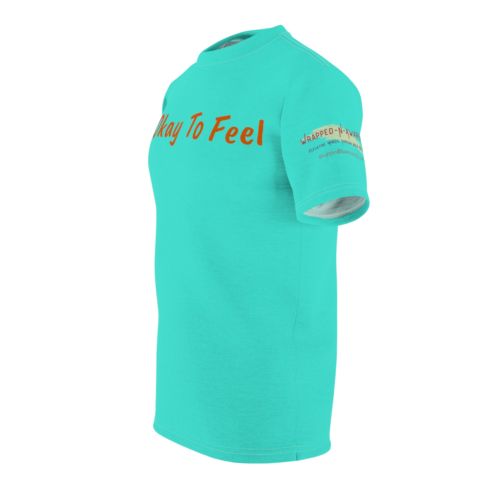 It's Okay to Feel - Unisex Cut & Sew Tee White stitching 4 oz. Athleisure Wear Comfort Cut & Sew Donation Feel Initiative Mental Health Normalization Polyester Tee Unisex All Over Prints 2149926126686088720_2048 Printify