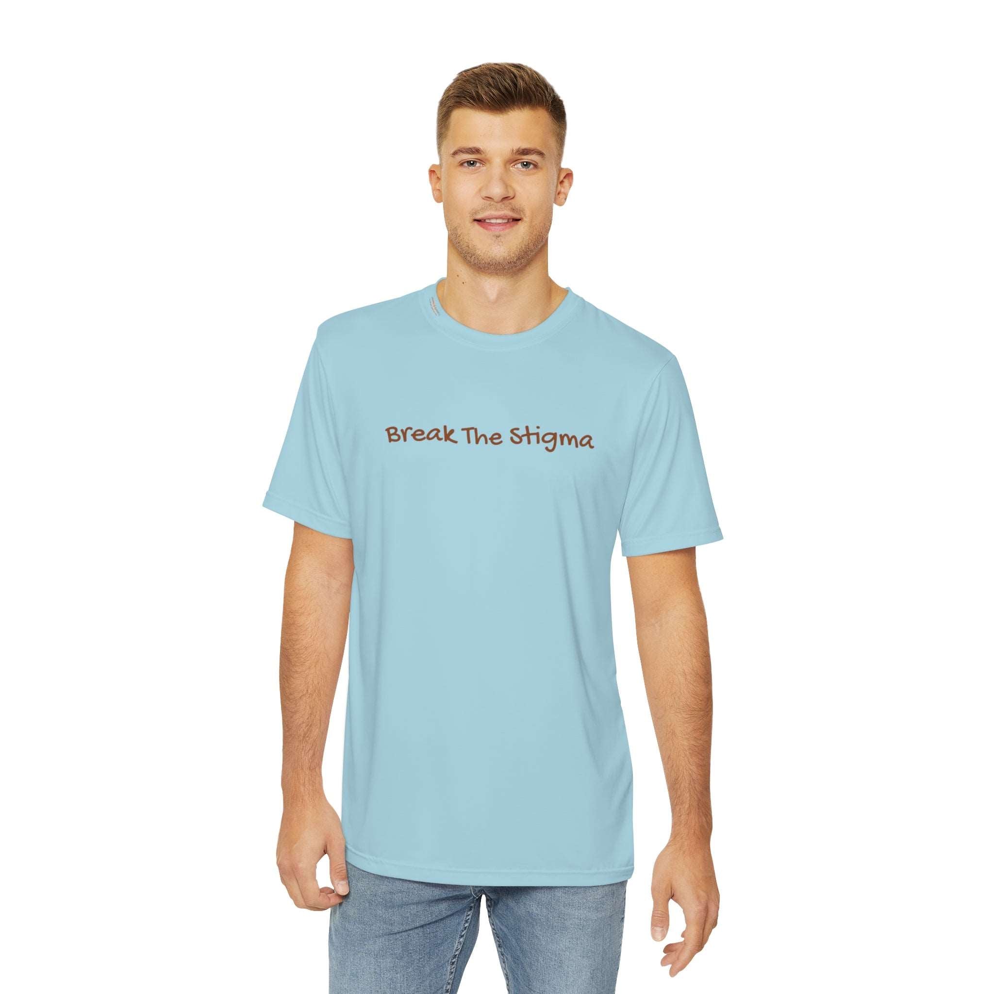 Break the Stigma T-shirt Smooth Comfort with a Cause Athleisure Wear Comfort Mental Health Pledge Donation Polyester Stigma All Over Prints 3798159633936010211_2048_16927341-a810-404e-b43b-acd321bc5cf0 Printify