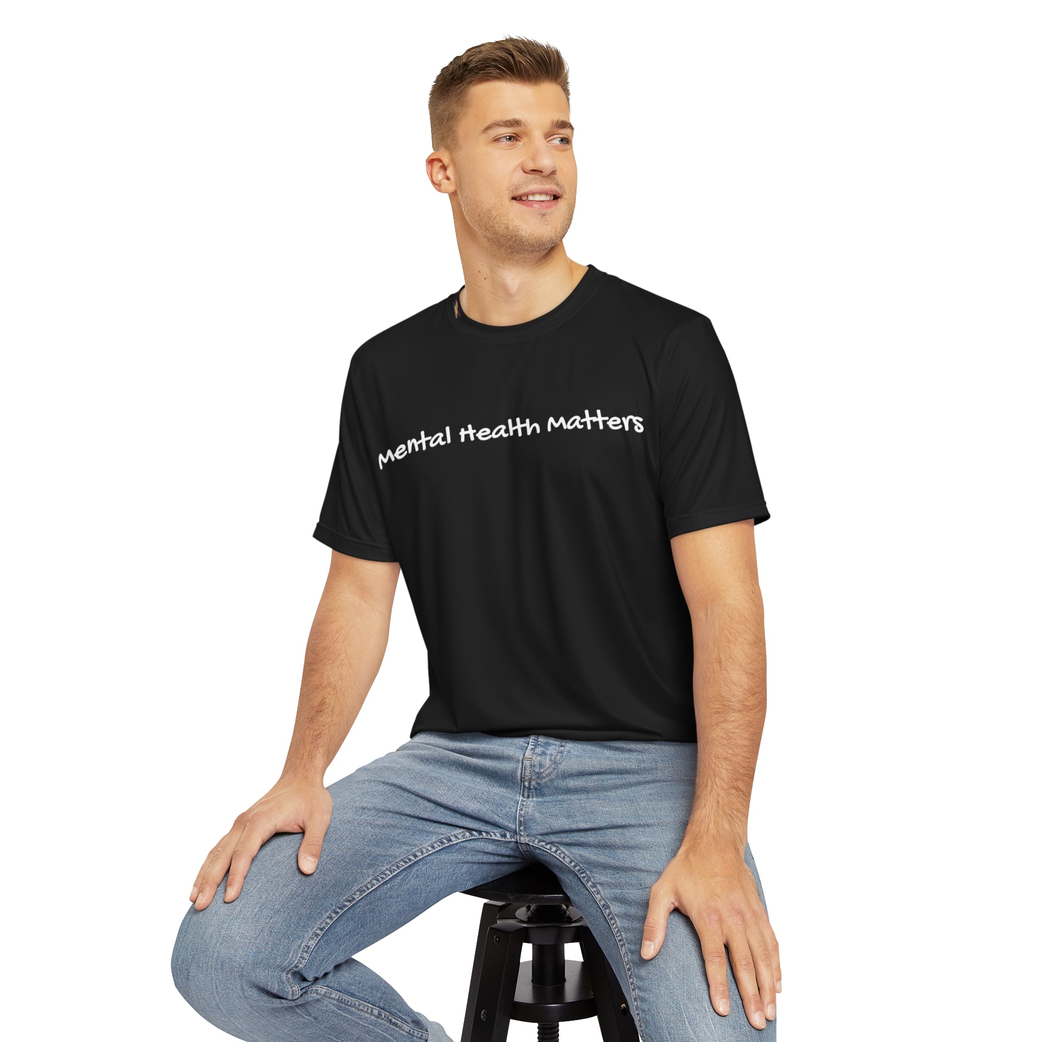 Mental Health Matters T-Shirt: Wear Your Support Athleisure Wear Comfort Masculinity Mental Wellness Pledge Donation Polyester All Over Prints 4008274517621778239_2048 Printify