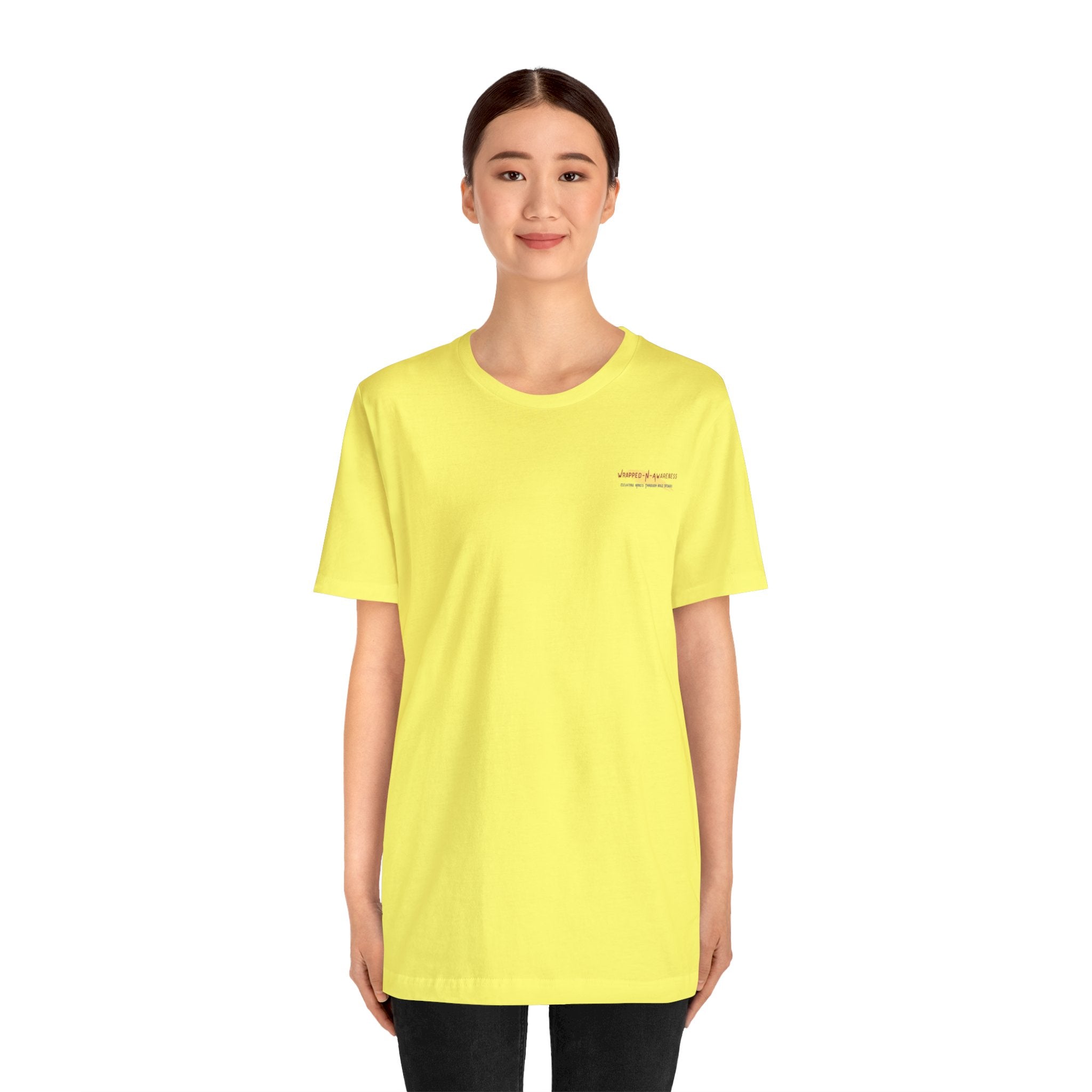 Progress Over Perfection Tee - Bella+Canvas 3001 Yellow Airlume Cotton Bella+Canvas 3001 Crew Neckline Jersey Short Sleeve Lightweight Fabric Mental Health Support Retail Fit Tear-away Label Tee Unisex Tee T-Shirt 4326914603536239149_2048 Printify