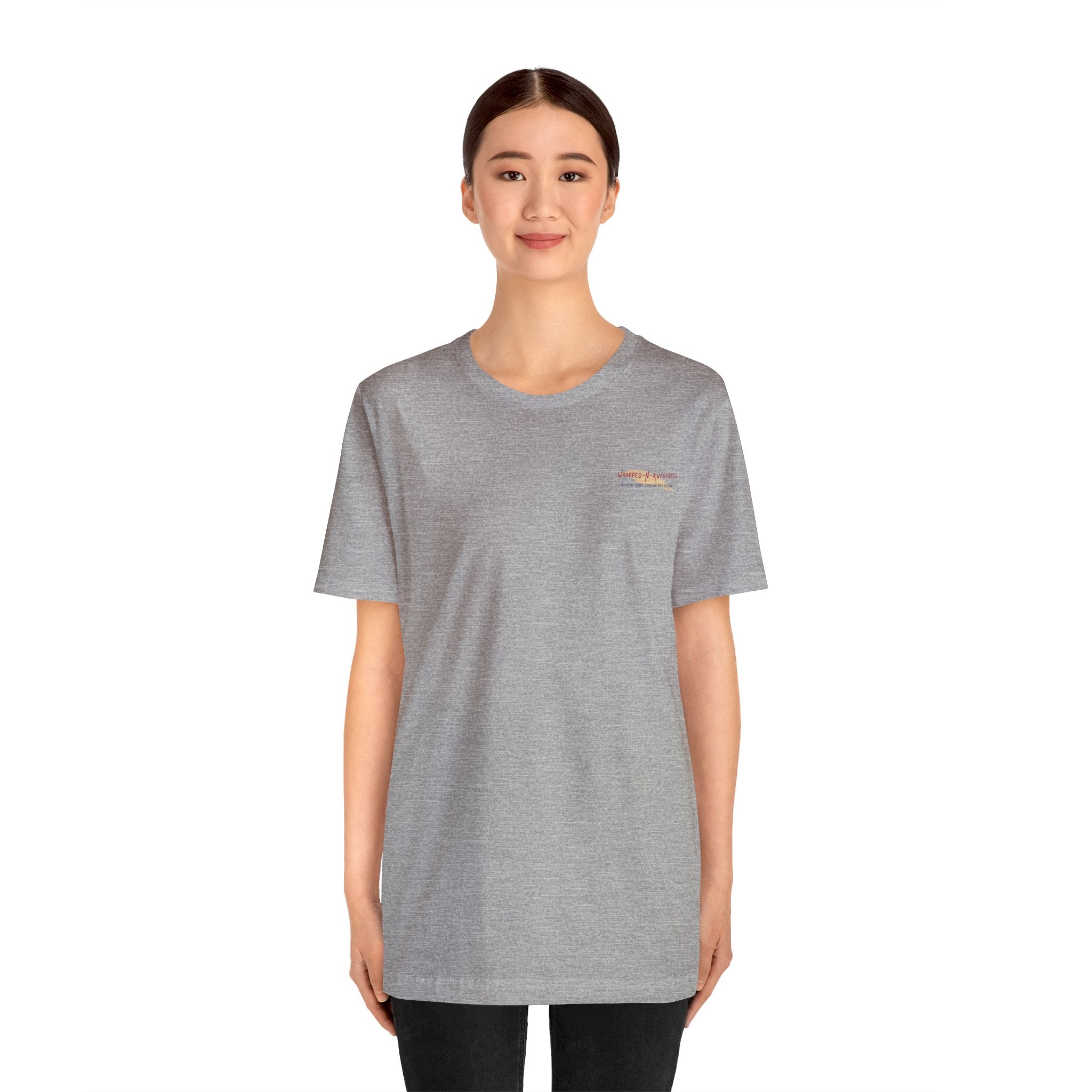 You Are Enough Short Sleeve Tee Bella+Canvas 3001 Heather Mauve Airlume Cotton Bella+Canvas 3001 Crew Neckline Jersey Short Sleeve Lightweight Fabric Mental Health Support Retail Fit Tear-away Label Tee Unisex Tee T-Shirt 4871124775579172961_2048 Printify