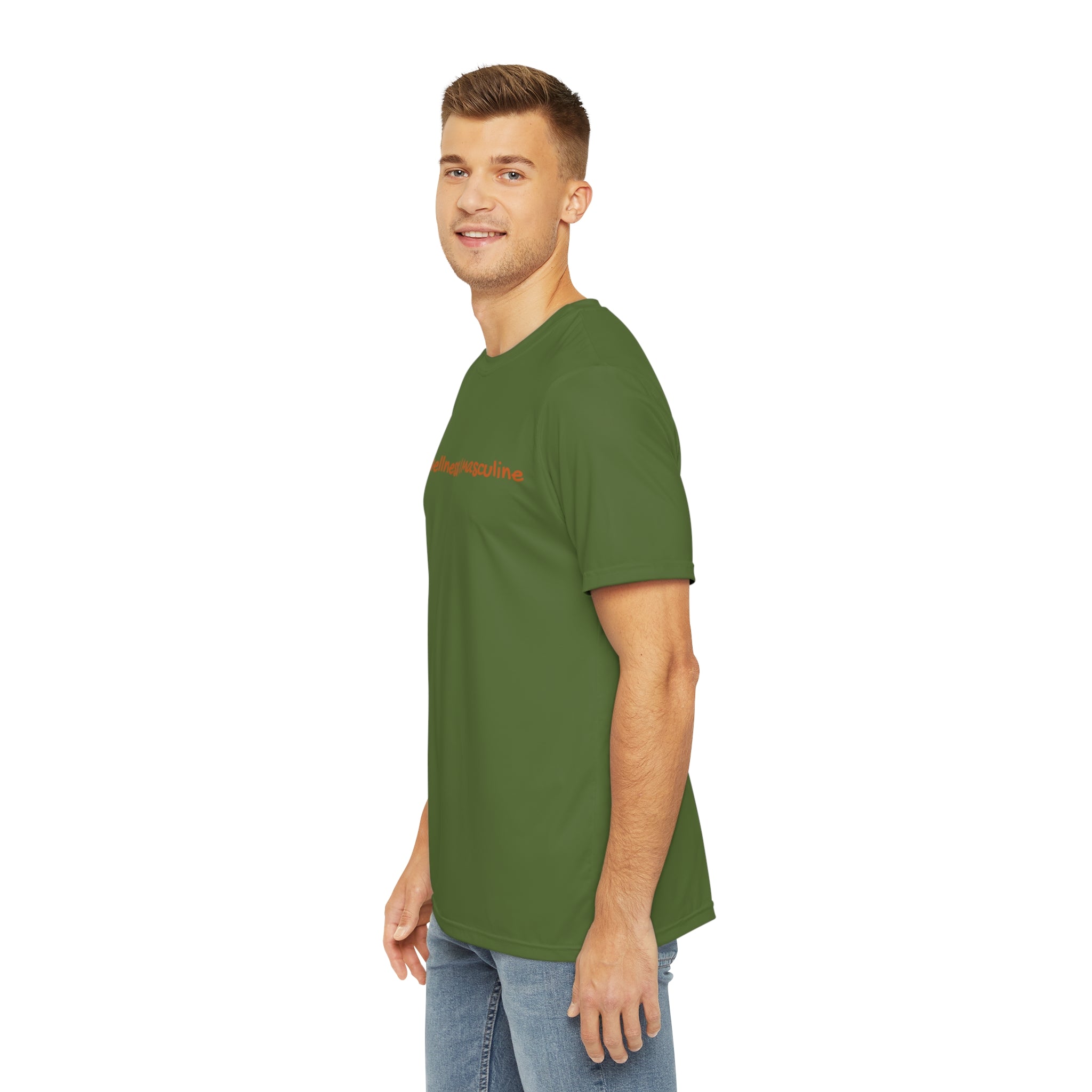 Mental Wellness is Masculine: Comfort T-shirt Athleisure Wear Comfort Masculinity Mental Wellness Pledge Donation Polyester All Over Prints 5040229732045365110_2048 Printify