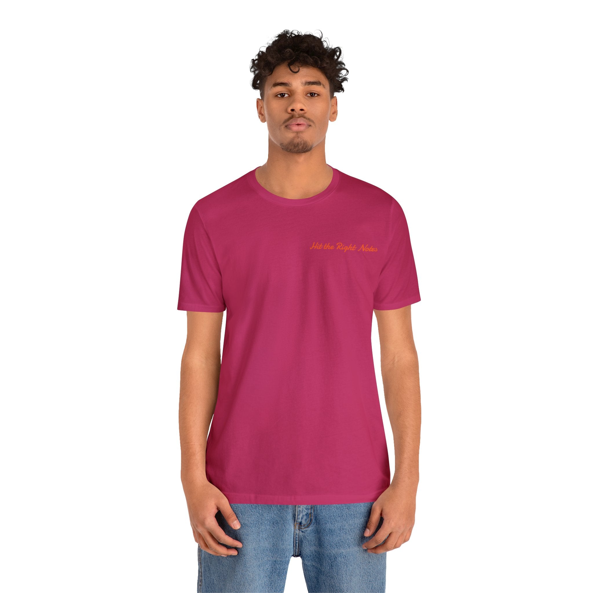 Hit the Right Notes Jersey Tee - Bella+Canvas 3001 Heather Mauve Classic Tee Comfortable Tee Cotton T-Shirt Graphic Tee JerseyTee Statement Shirt T-shirt Tee Unisex Apparel T-Shirt 5295938461964949311_2048 Printify