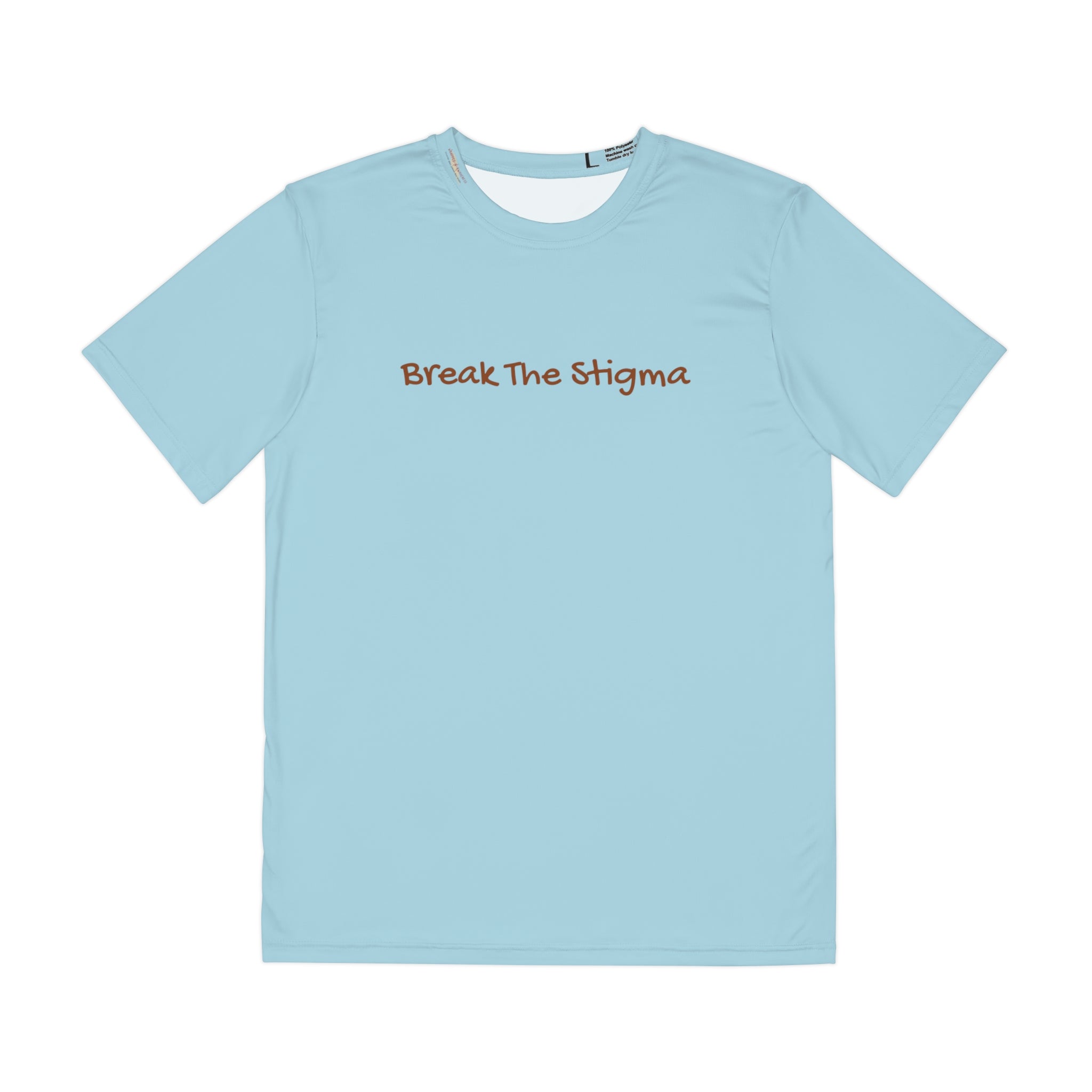 Break the Stigma T-shirt Smooth Comfort with a Cause Athleisure Wear Comfort Mental Health Pledge Donation Polyester Stigma All Over Prints 5537382515991601067_2048 Printify
