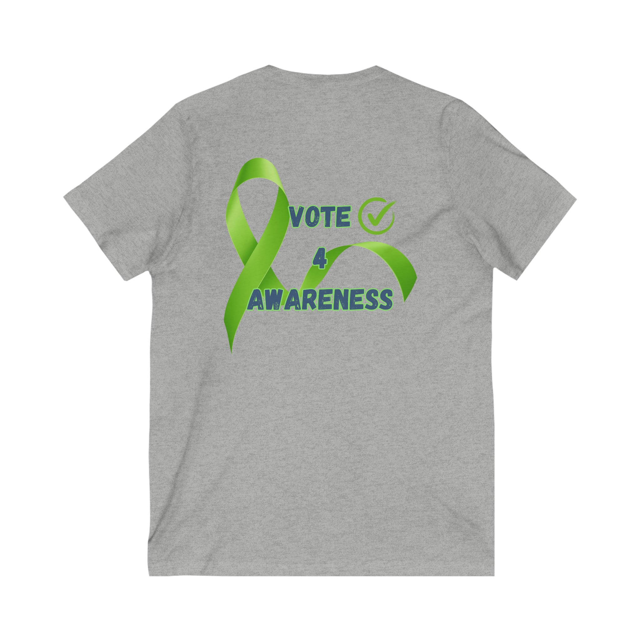 Vote 4 Awareness V-Neck T-Shirt Athletic Heather Basic T-Shirt Casual Shirt Classic Tee Comfortable Tee Cotton T-Shirt Everyday Wear Graphic Tee Statement Shirt T-shirt Tee Collection Tee for all Tee for Men Tee for Women Unisex Apparel Vintage Tee V-neck 5715952653451711539_2048 Printify
