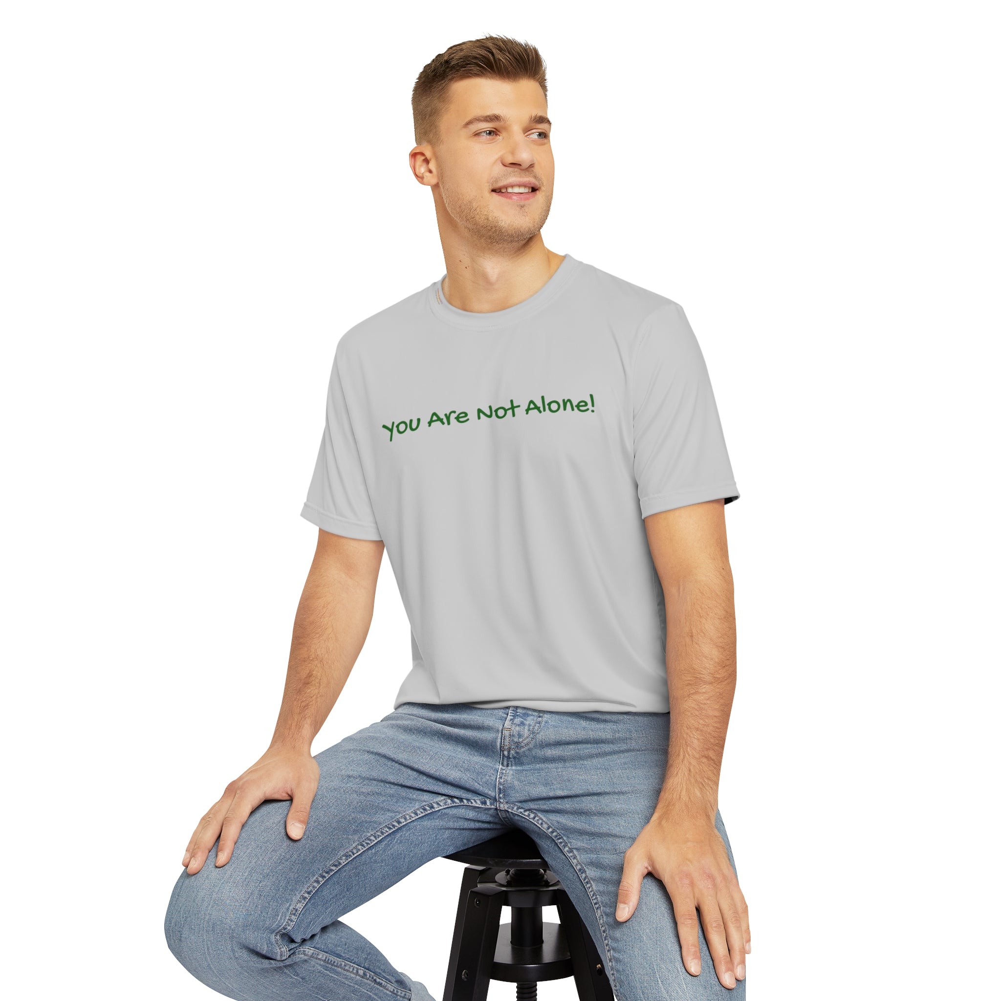 You Are Not Alone T-shirt: Comfort in Community Athleisure Wear Comfort Community Pledge Donation Polyester Support All Over Prints 5745225737958022526_2048 Printify