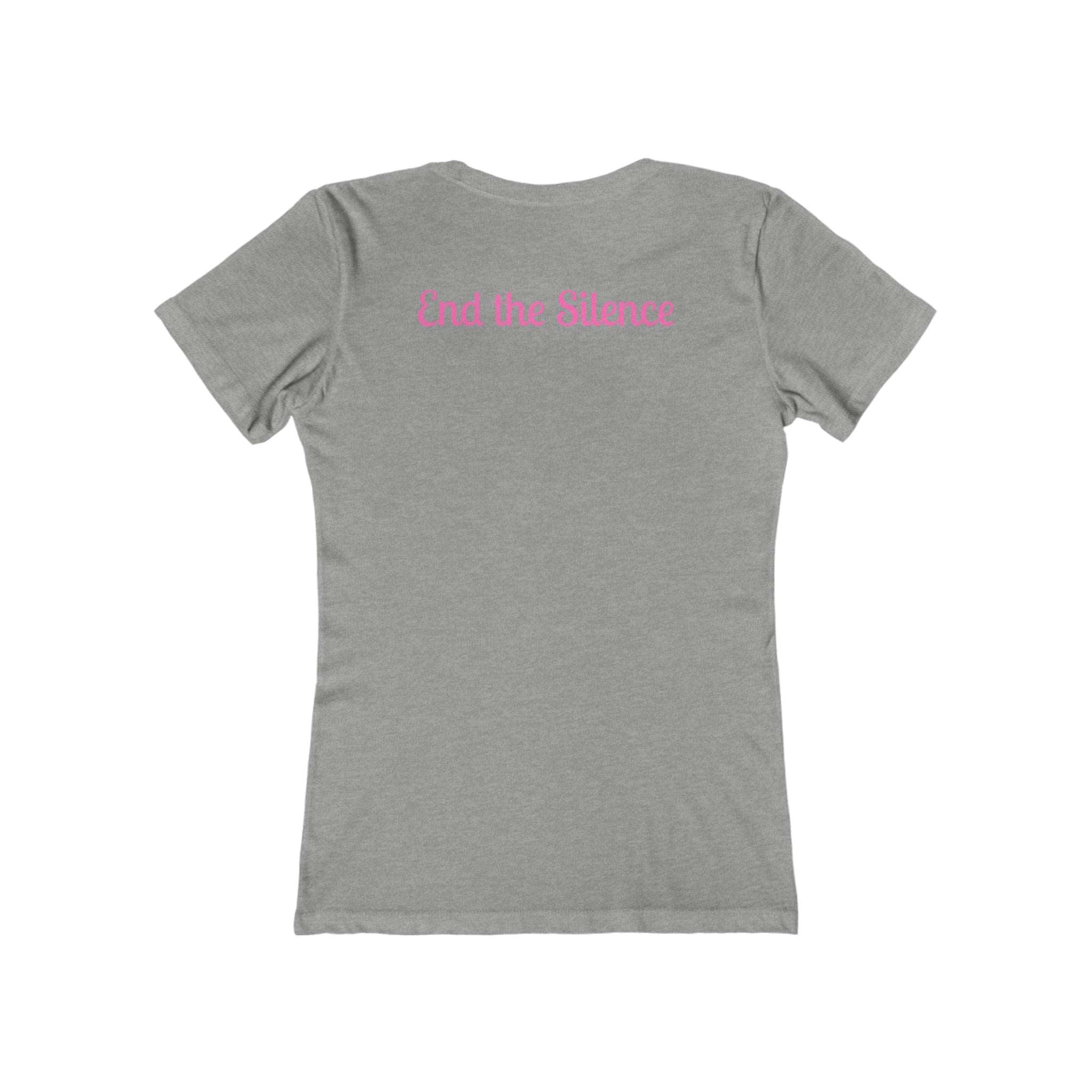 End the Silence Boyfriend Short Sleeve Tee Heather Grey Awareness Break the Stigma Mental Health Support Pledge Donation slim fit shirt Tee women shirt T-Shirt 6562288052331096982_2048_1635a146-225a-4ee2-994c-f5da7c71a2e8 Printify