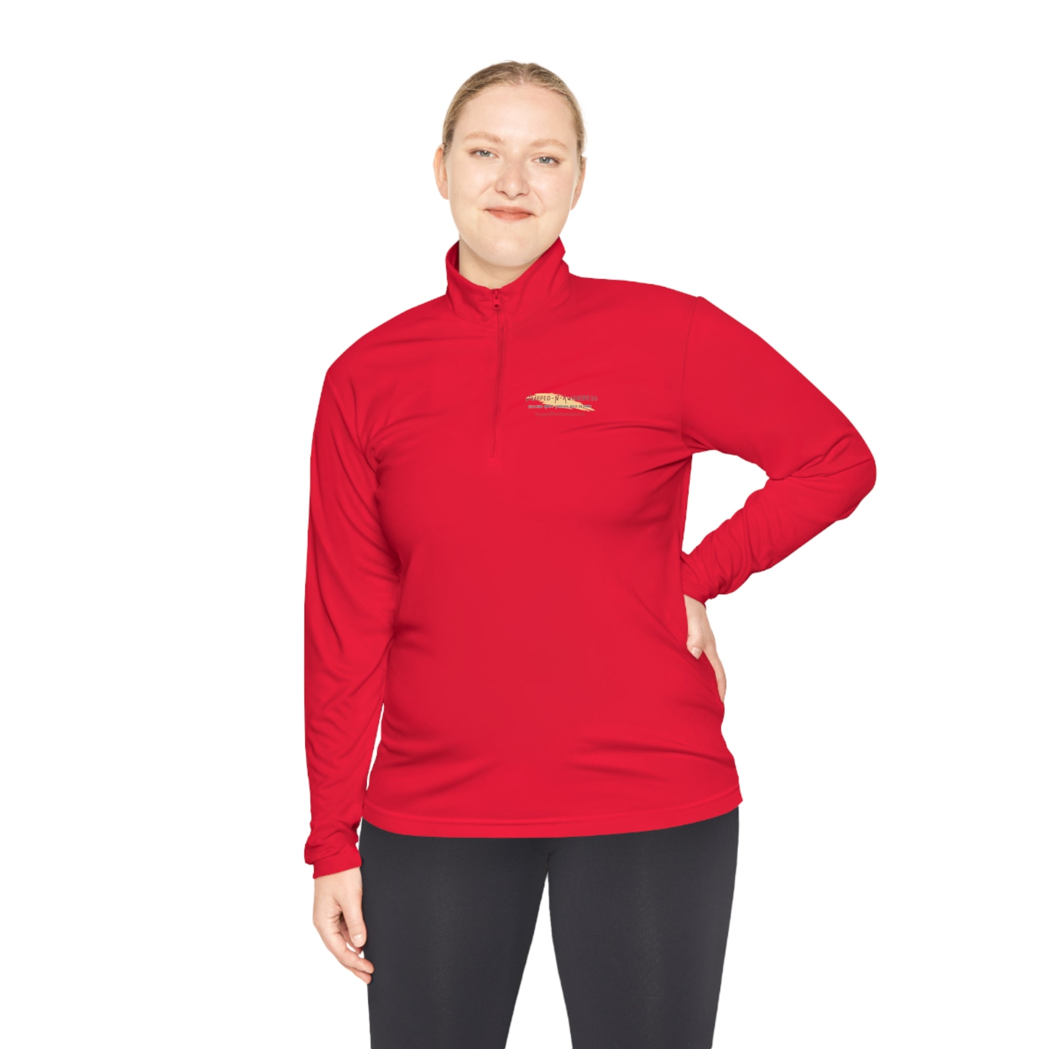 Sport-Tek® 1/4-Zip Pullover: Empowerd True Red Casual Pullover Cozy Pullover Graphic Pullover Layering Piece Lightweight Pullover Men's Pullover Pullover Stylish Pullover Trendy Pullover Women's Pullover Long-sleeve 6627989495598087679_2048 Printify