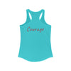 Racerback Courage Tank: Join the movement! Solid Tahiti Blue Activewear Athletic Tank Fitness Wear Gym Clothes Performance Tank Racerback Racerback Tee Sleeveless Top Sporty Apparel Stylish Racerback Summer Tank Tank Top Women's Tank Workout Gear Yoga Tank Tank Top 6652381358741910102_2048_e1f343e8-5eb5-4aca-8dcc-2de2fb735daa Printify