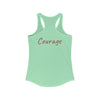 Racerback Courage Tank: Join the movement! Solid Mint Activewear Athletic Tank Fitness Wear Gym Clothes Performance Tank Racerback Racerback Tee Sleeveless Top Sporty Apparel Stylish Racerback Summer Tank Tank Top Women's Tank Workout Gear Yoga Tank Tank Top 6652381358741910102_2048 Printify