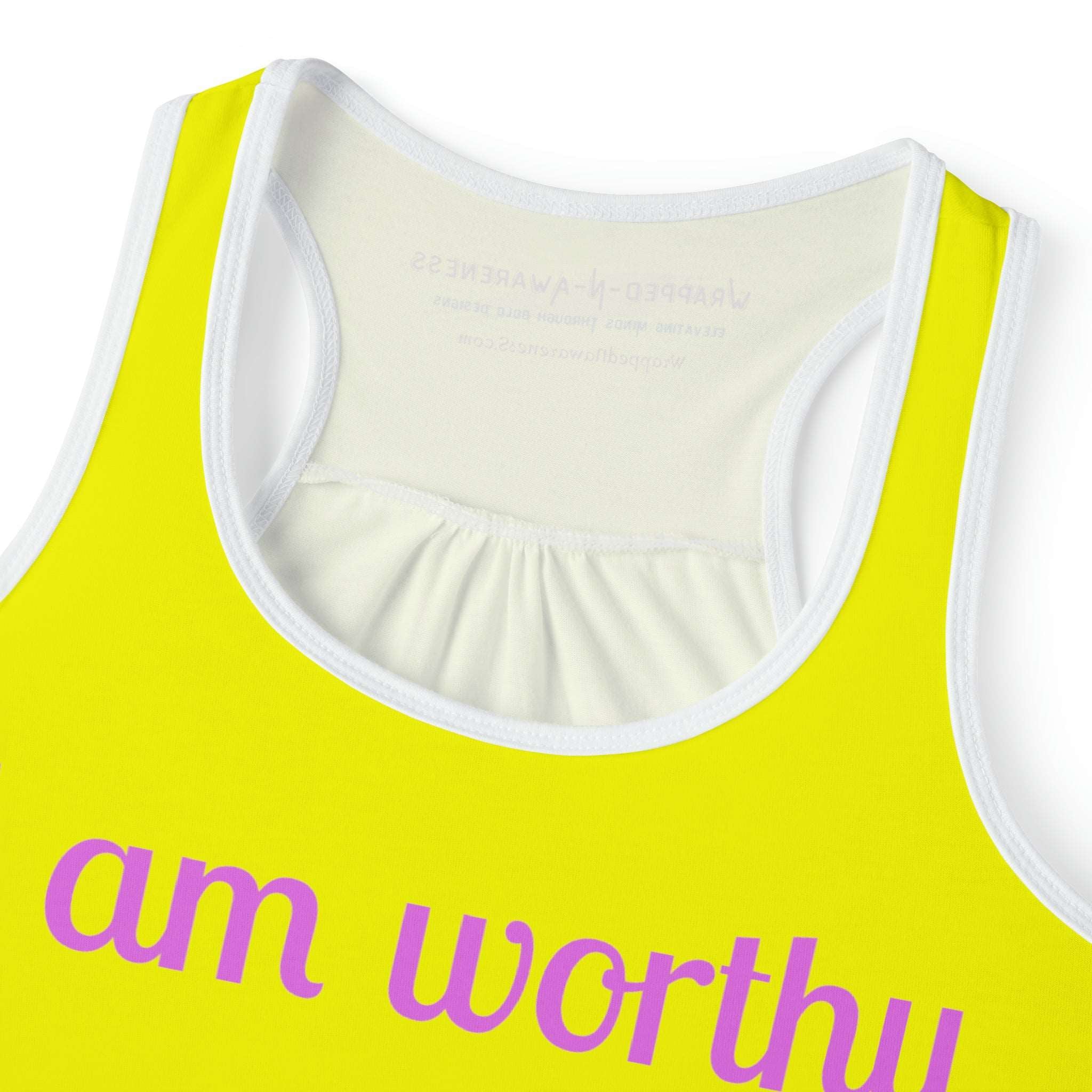 I Am Worthy Racerback: Personalized Comfort & Style White Activewear Athletic Tank Fitness Wear Racerback Racerback Tee Tank Top Women's Tank Workout Gear Yoga Tank Tank Top 6920634767399199023_2048_85a899c3-682f-4dd5-9bc7-bd0d7b8079ee Printify