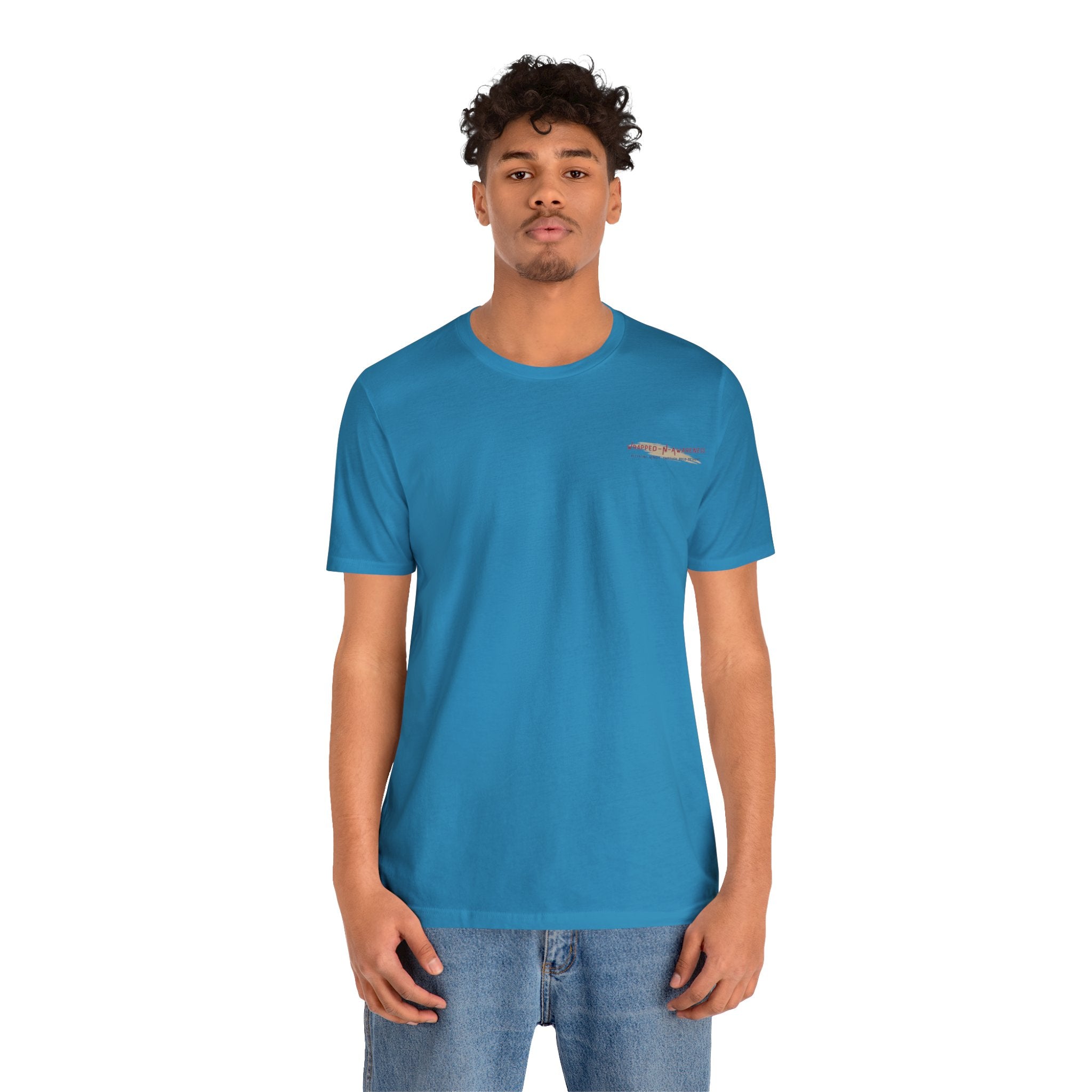 Mindfulness Heals Wounds Tee - Bella+Canvas 3001 Turquoise Airlume Cotton Bella+Canvas 3001 Crew Neckline Jersey Short Sleeve Lightweight Fabric Mental Health Support Retail Fit Tear-away Label Tee Unisex Tee T-Shirt 7092957812582737087_2048 Printify
