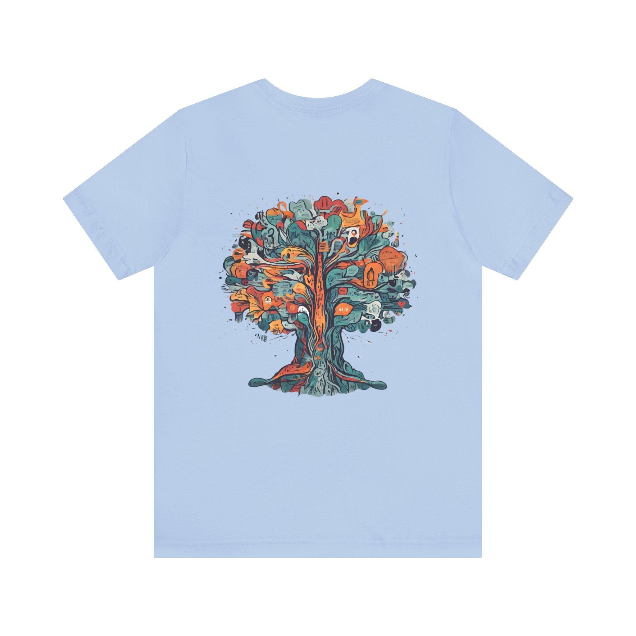 Inspire Growth Jersey Tee - Bella+Canvas 3001 Turquoise Airlume Cotton Bella+Canvas 3001 Crew Neckline Jersey Short Sleeve Lightweight Fabric Mental Health Support Retail Fit Tear-away Label Tee Unisex Tee T-Shirt 7988024393135917020_2048 Printify