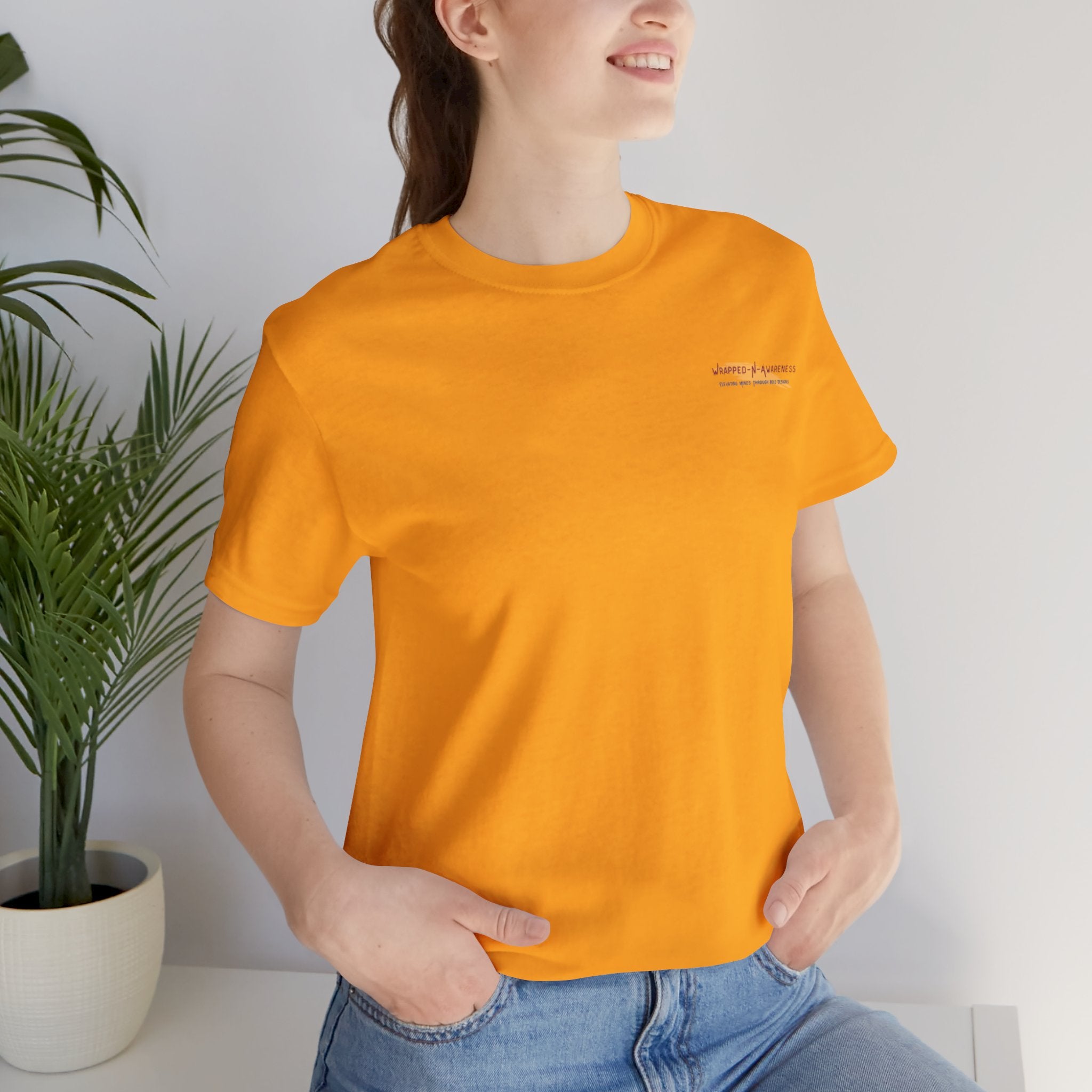 Progress Over Perfection Tee - Bella+Canvas 3001 Yellow Airlume Cotton Bella+Canvas 3001 Crew Neckline Jersey Short Sleeve Lightweight Fabric Mental Health Support Retail Fit Tear-away Label Tee Unisex Tee T-Shirt 8096911926370978511_2048 Printify