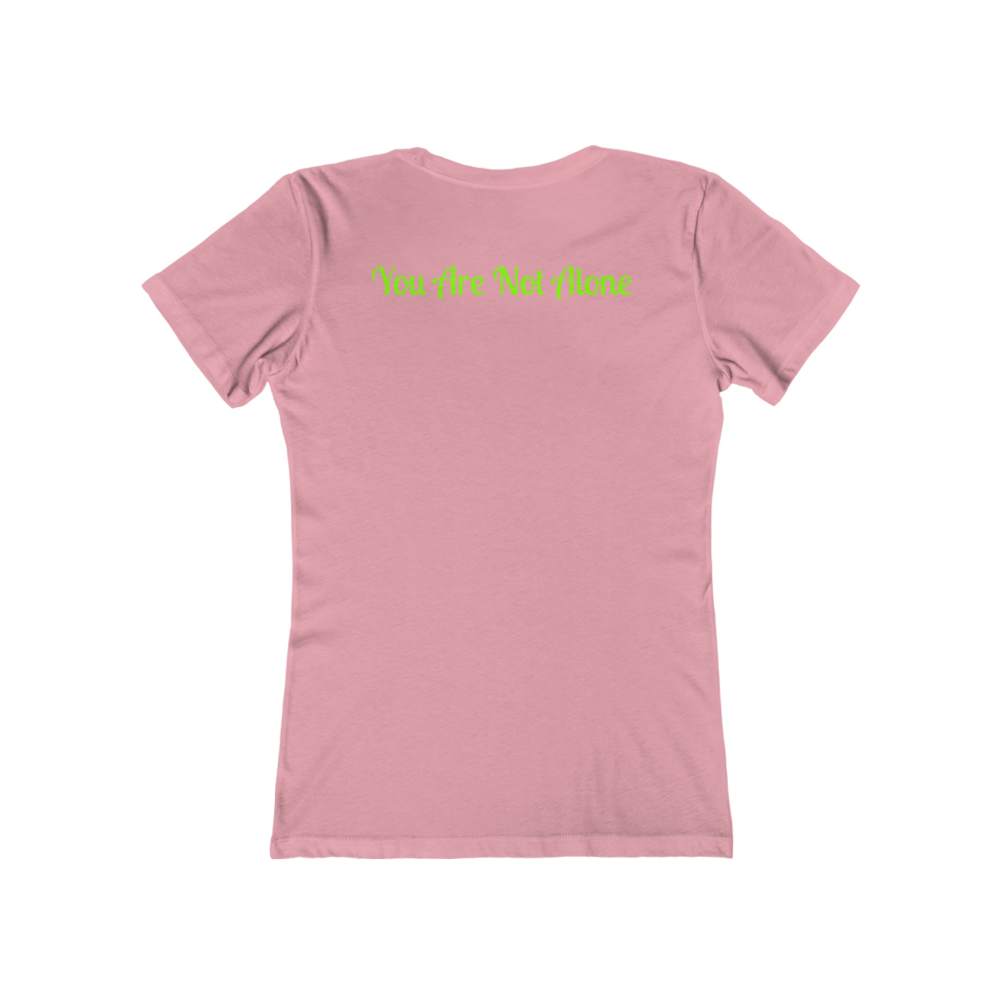 You Are Not Alone Boyfriend Tee: Stand Together Solid Light Pink Awareness Break the Stigma Mental Health Support Pledge Donation slim fit shirt Tee women shirt T-Shirt 8282019870666075211_2048_5b3d61e3-d9bc-4a9d-9c88-ce9cf01b0195 Printify