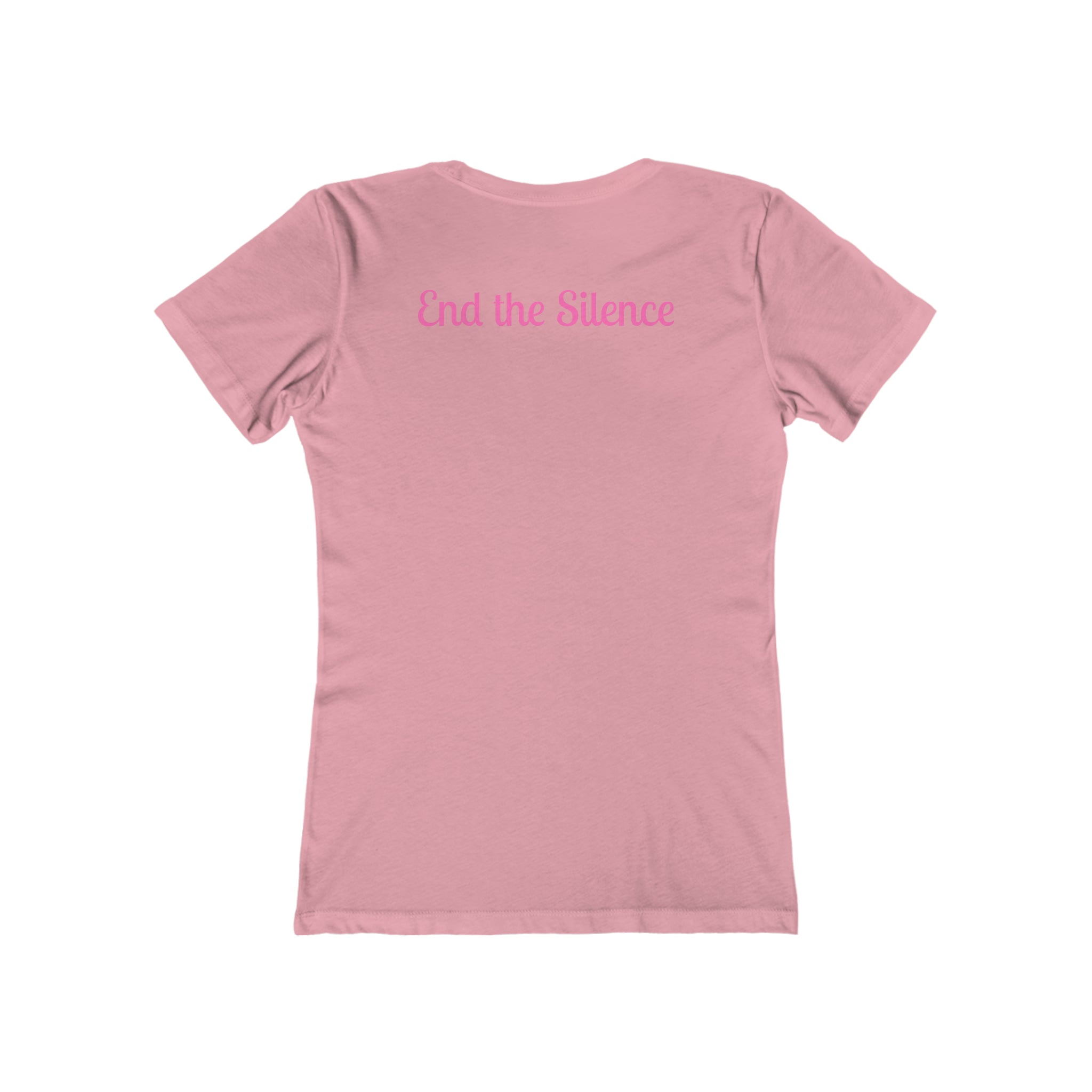 End the Silence Boyfriend Short Sleeve Tee Solid Light Pink Awareness Break the Stigma Mental Health Support Pledge Donation slim fit shirt Tee women shirt T-Shirt 9212477002356289526_2048_c4fedc0a-829f-4d16-86f7-ab835f65410d Printify