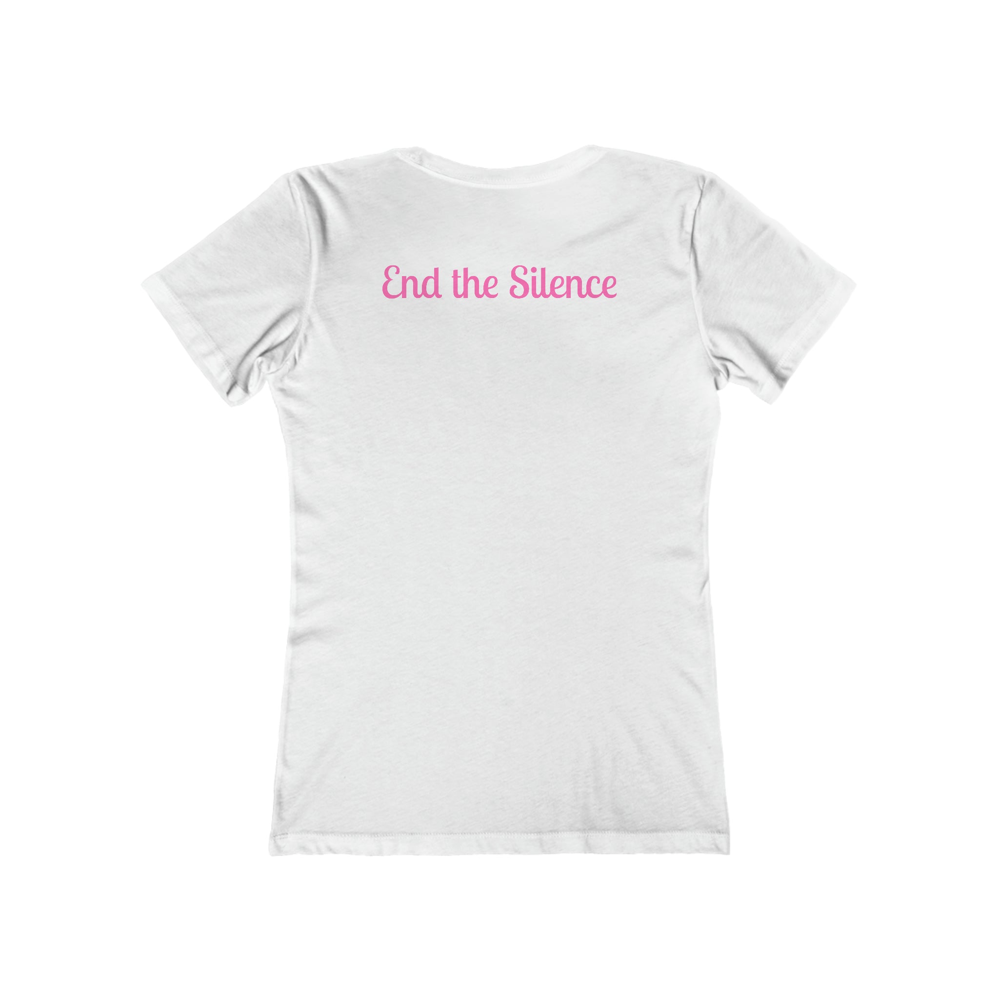 End the Silence Boyfriend Short Sleeve Tee Solid White Awareness Break the Stigma Mental Health Support Pledge Donation slim fit shirt Tee women shirt T-Shirt 9212477002356289526_2048_d131717d-2297-4666-8b32-4a1f36fdf26e Printify