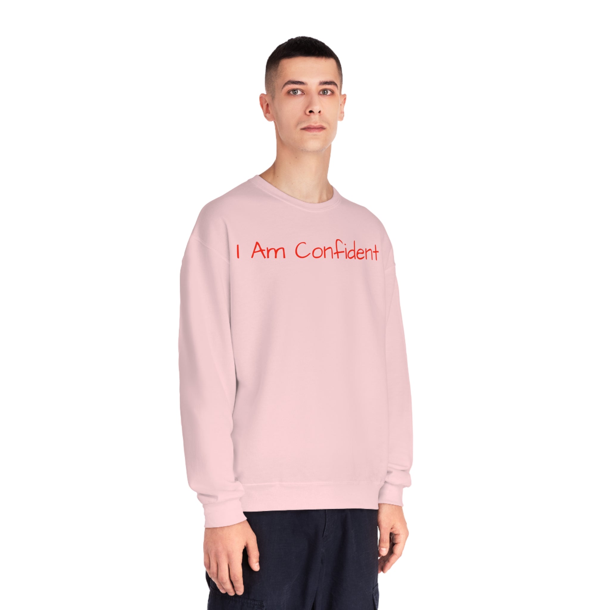 I Am Confident Fleece sweatshirt - Unleash Confidence Classic Pink L Comfy Sweater Cozy Sweatshirt Crewneck Sweatshirt Fleece Pullover Graphic Sweatshirt Men's Sweatshirt Streatwear Sweatshirt Warm Outerwear Women's Sweatshirt Sweatshirt 944327766890415919_2048 Printify