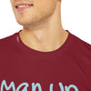 Man Up Speak Up T-shirt: Strength in Expression Athleisure Wear Mental Health Pledge Donation Polyester Style Support All Over Prints 9655674144896486078_2048 Printify